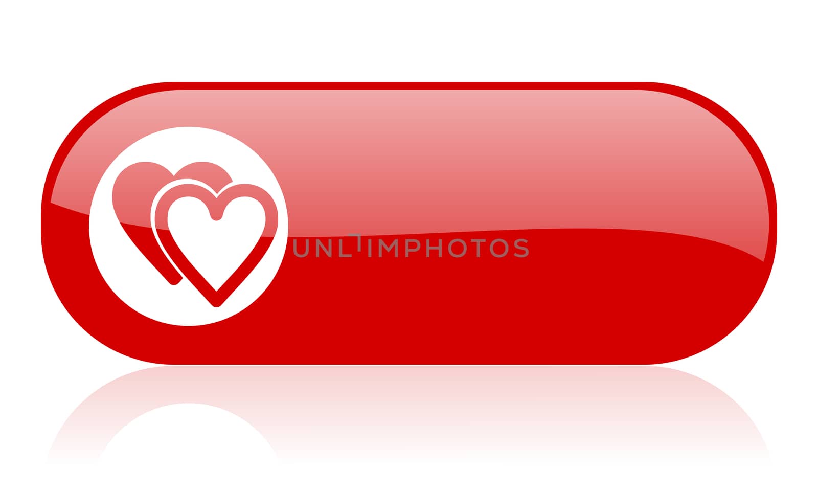love red web glossy icon