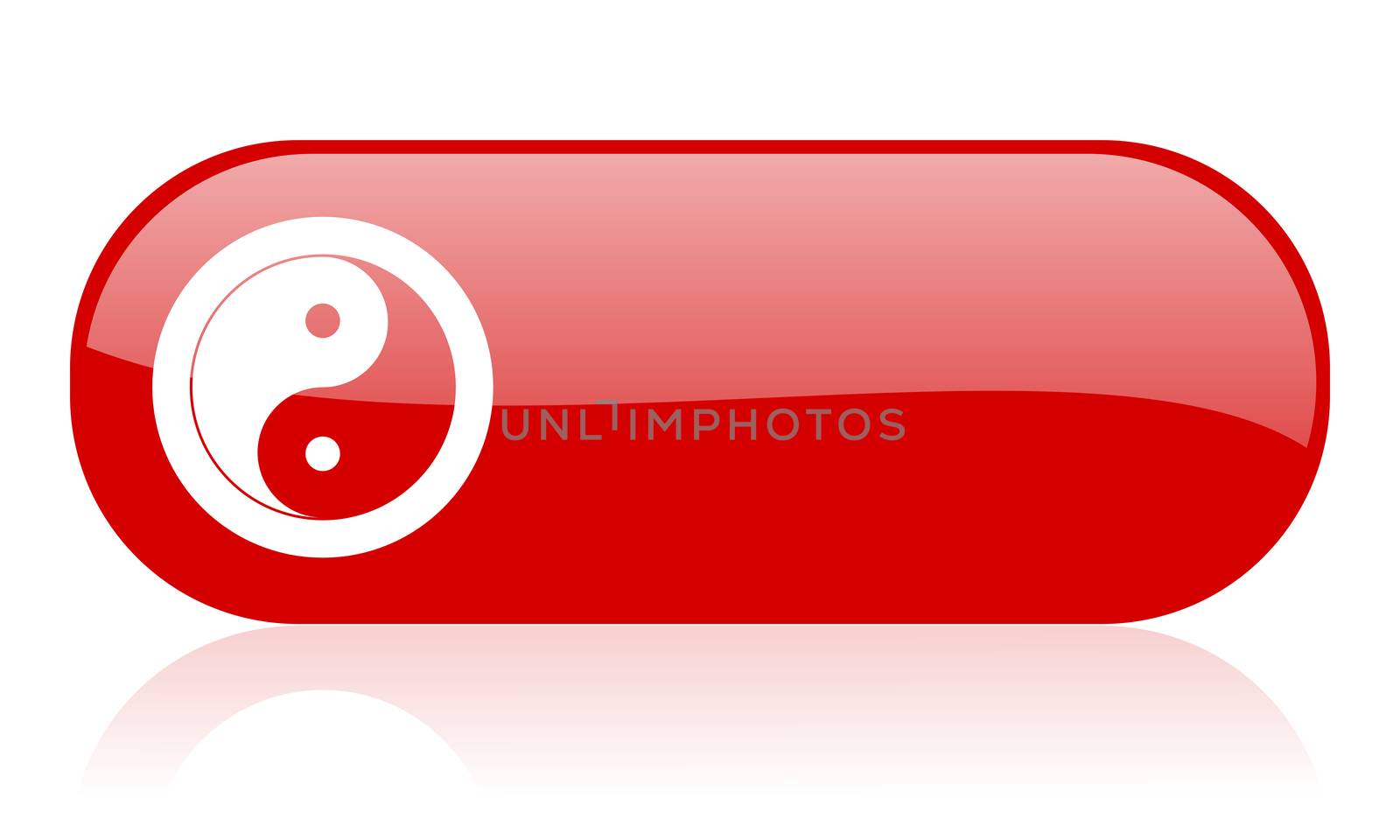 ying yang red web glossy icon