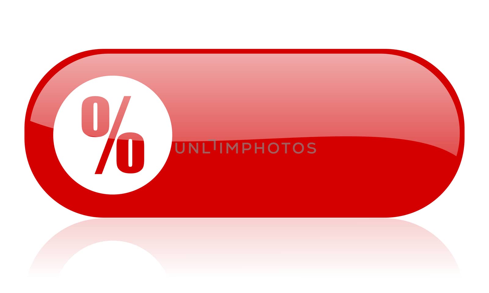 percent red web glossy icon