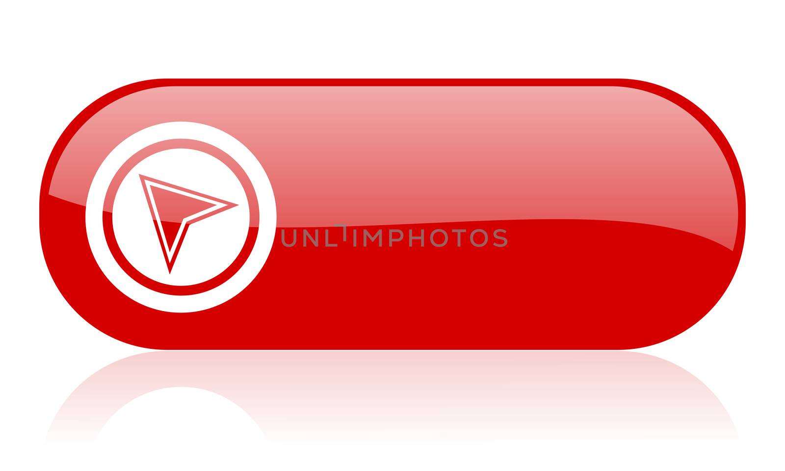 navigation red web glossy icon