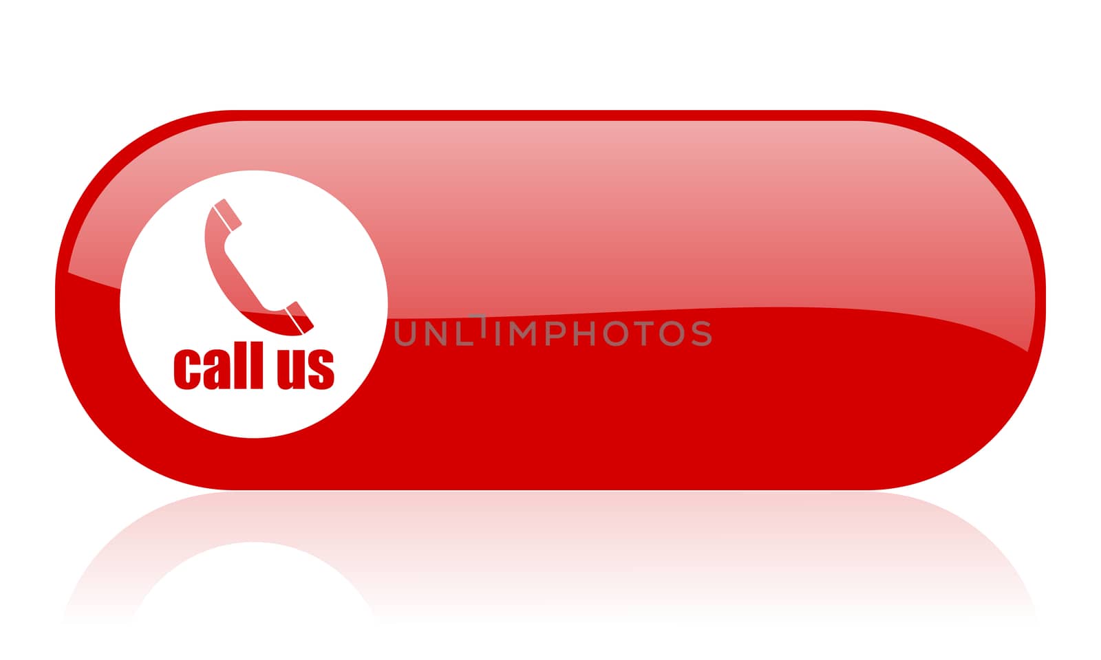 call us red web glossy icon