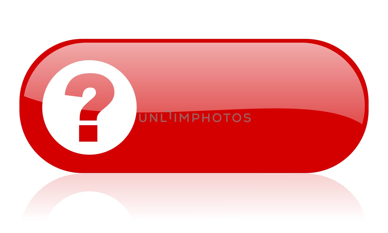 question mark red web glossy icon