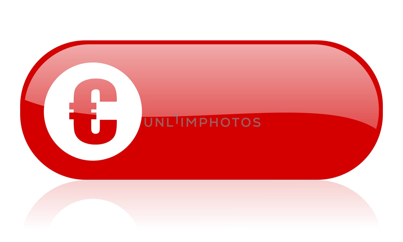 euro red web glossy icon