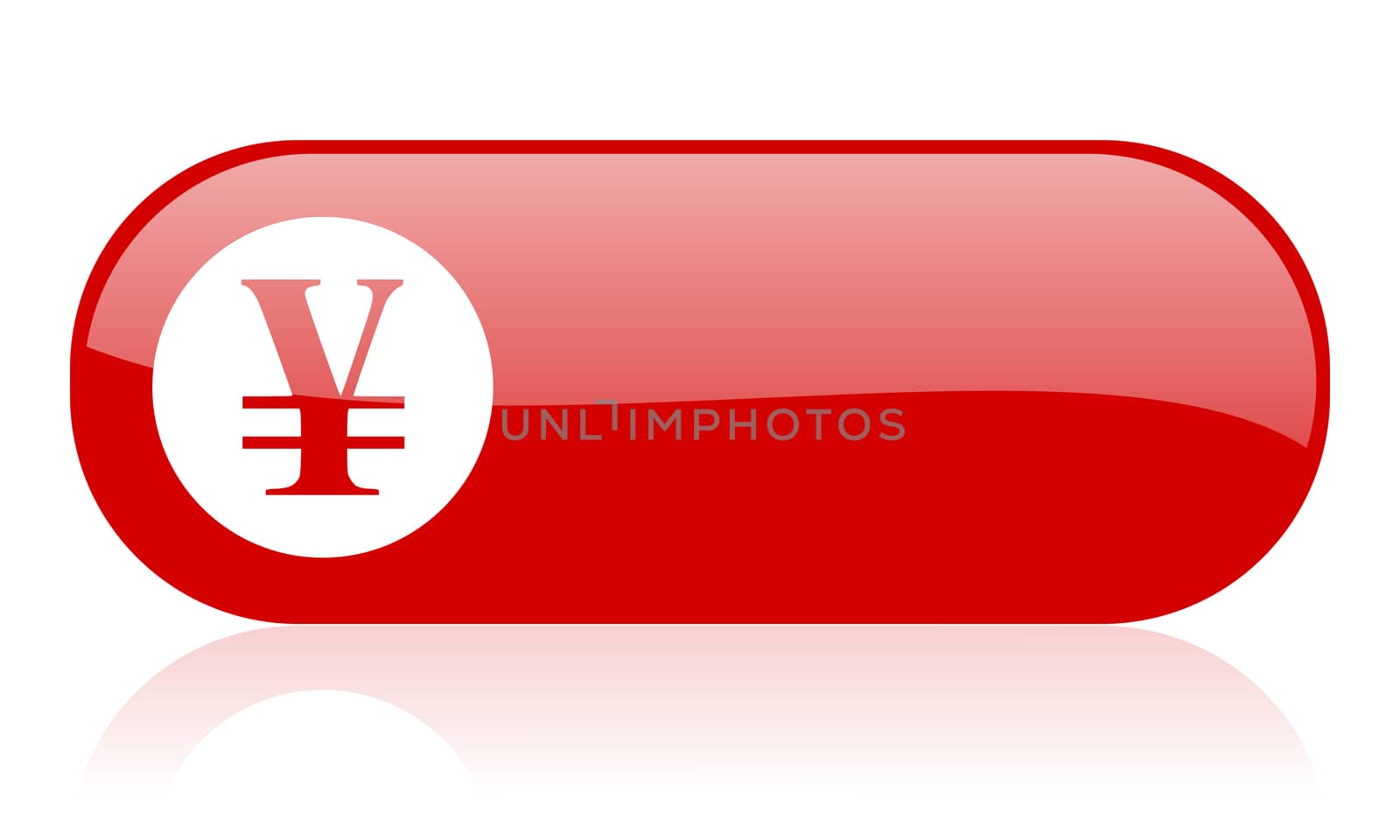 yen red web glossy icon