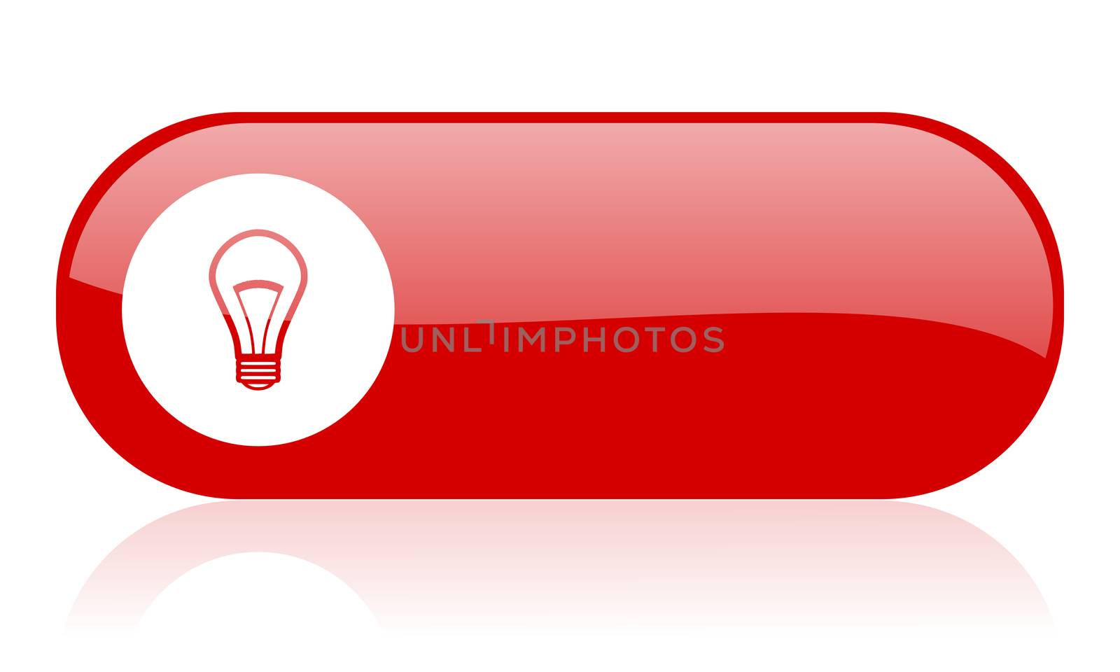 light bulb red web glossy icon