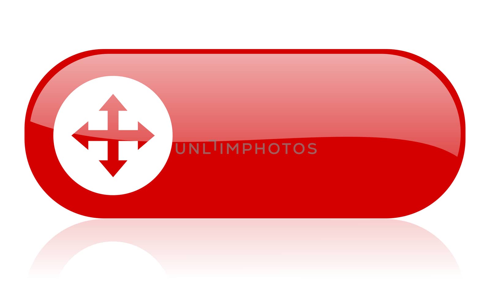 move arrow red web glossy icon by alexwhite