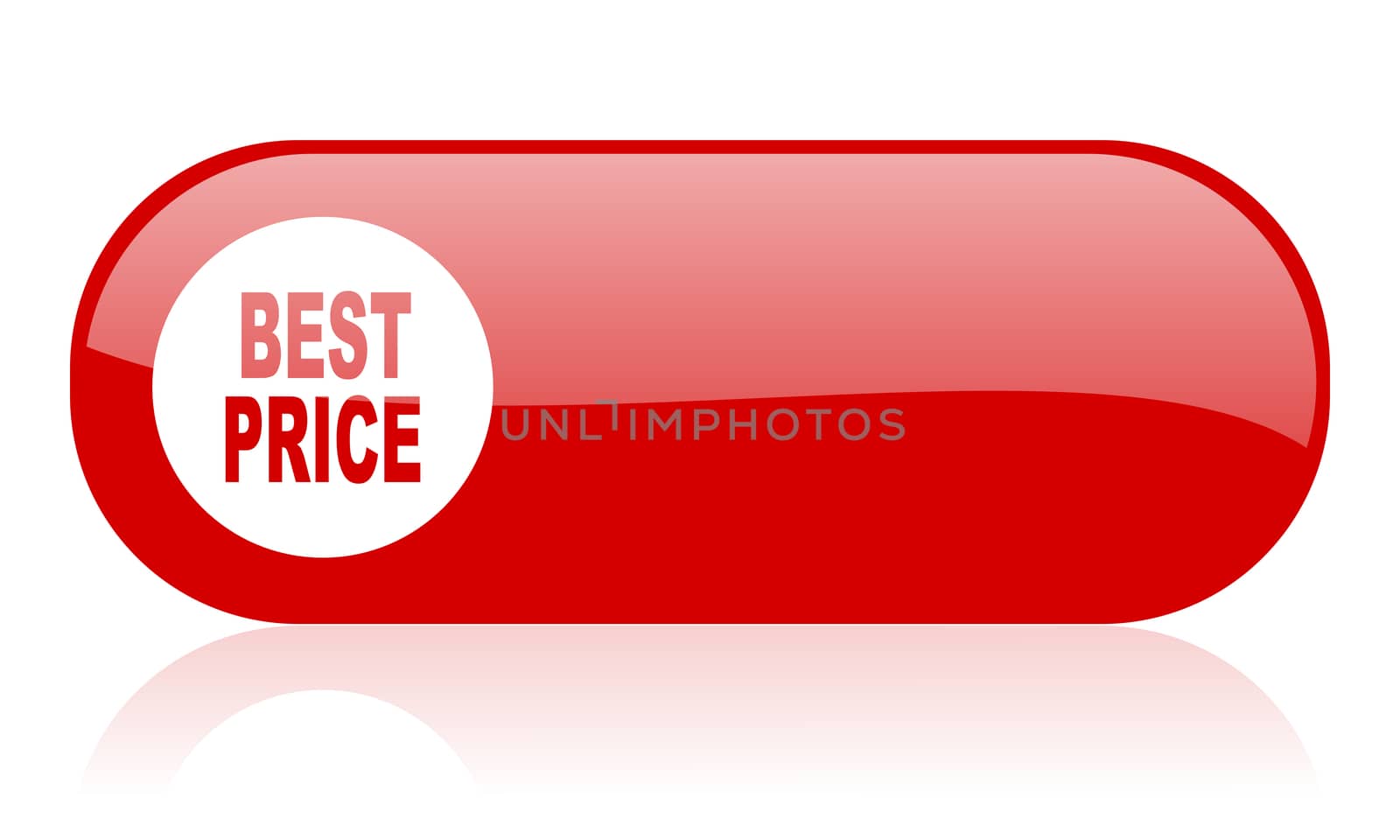 best price red web glossy icon
