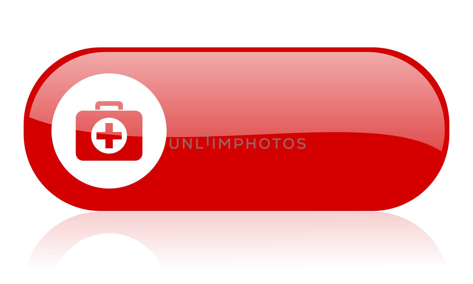 first aid kit red web glossy icon
