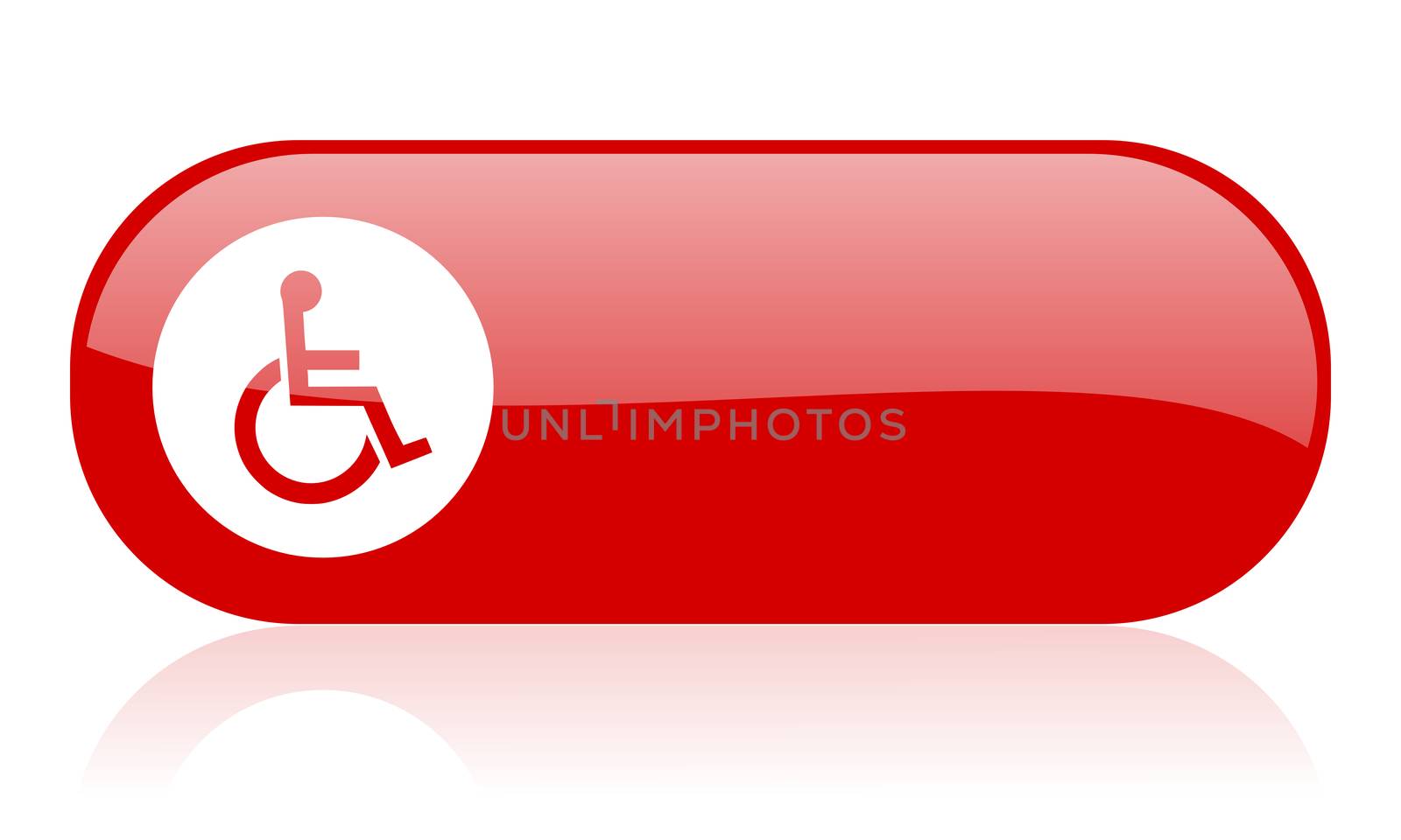 accessibility red web glossy icon by alexwhite