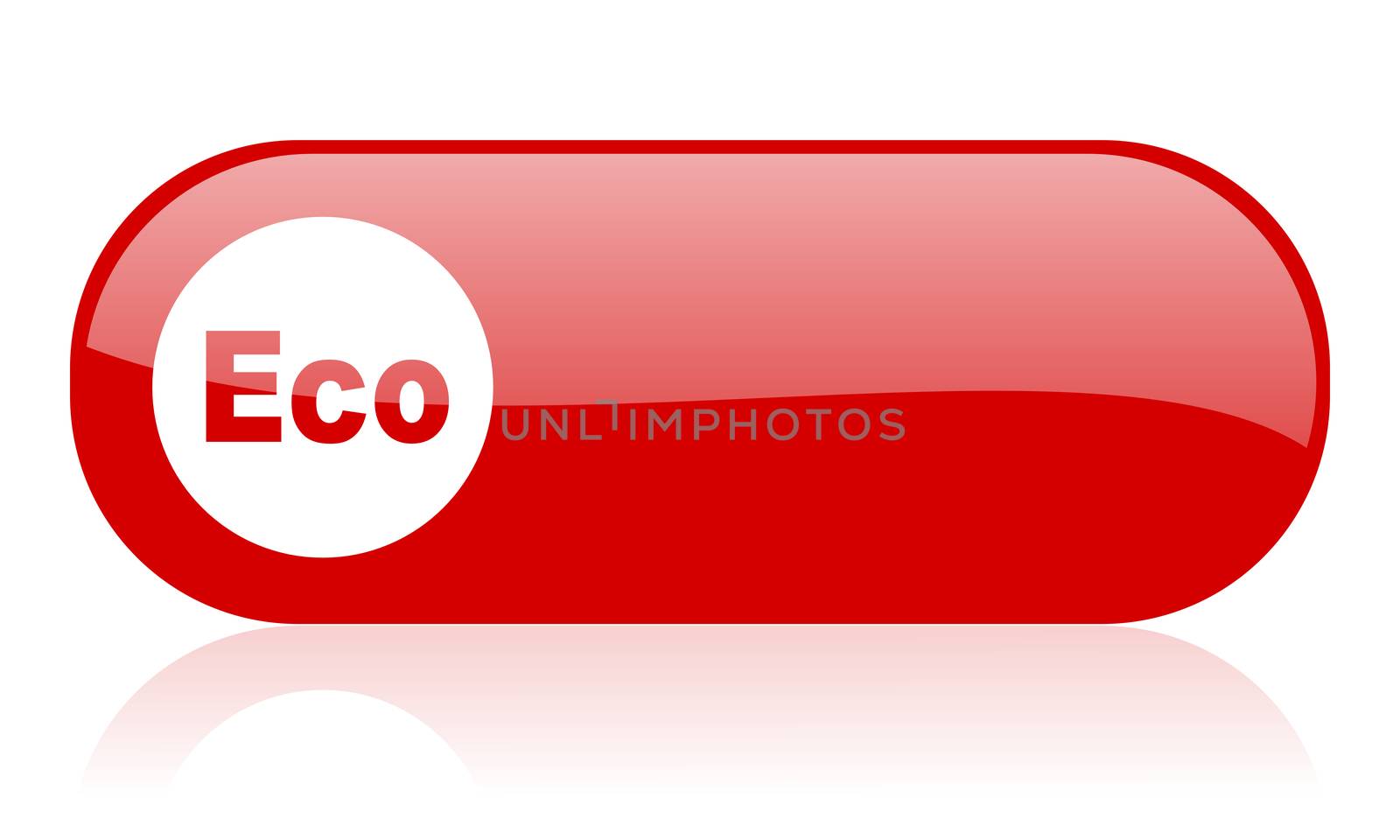 eco red web glossy icon