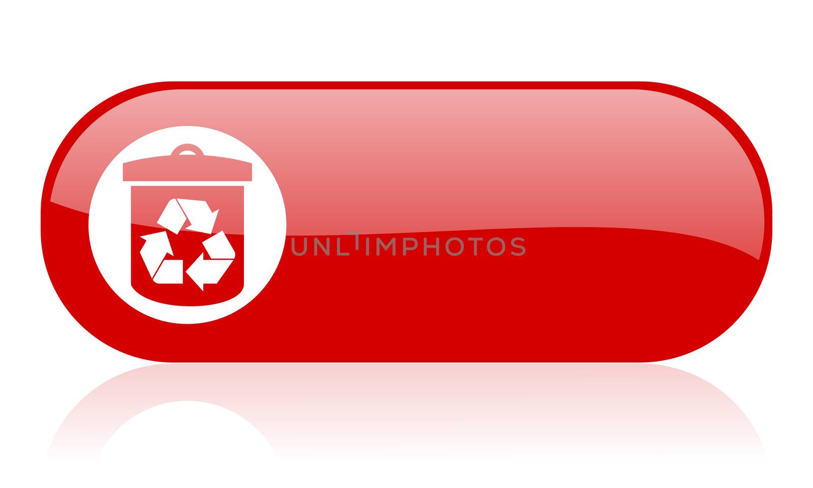 recycle red web glossy icon