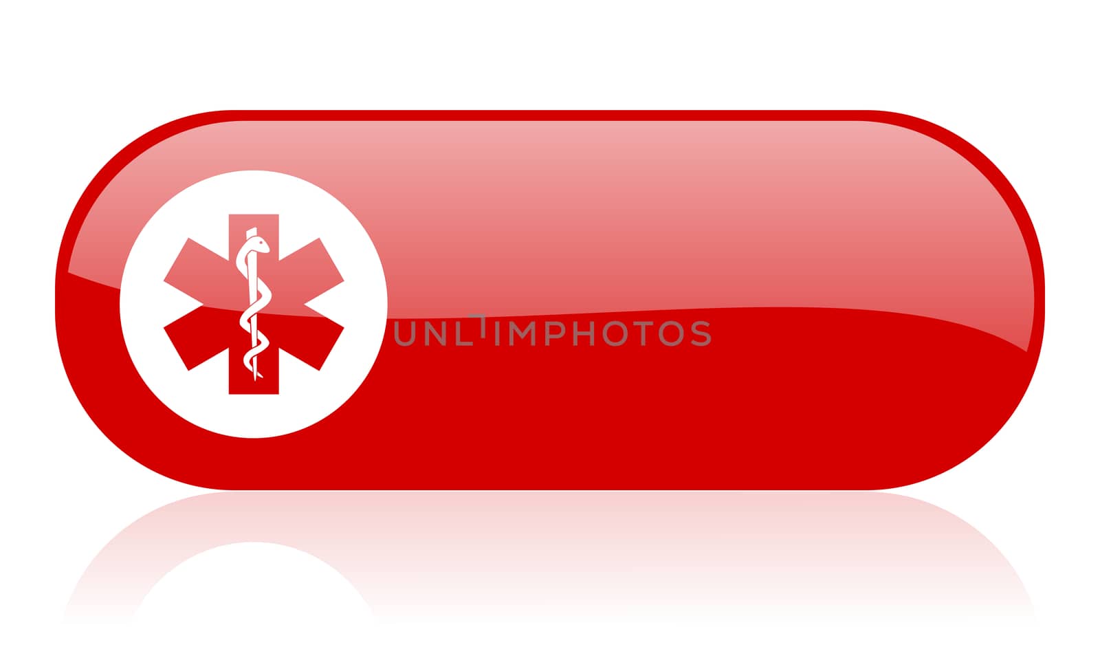 caduceus red web glossy icon