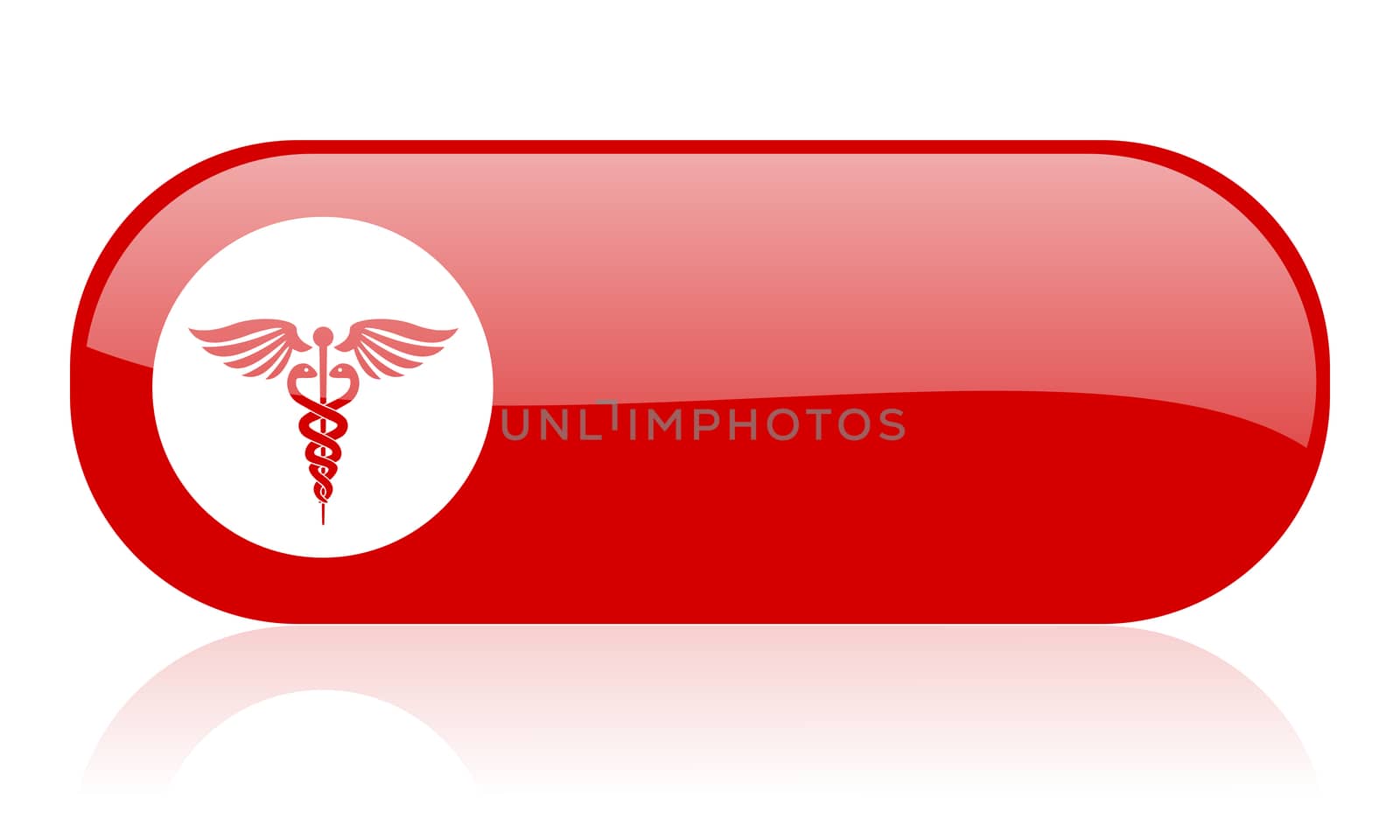 caduceus red web glossy icon by alexwhite