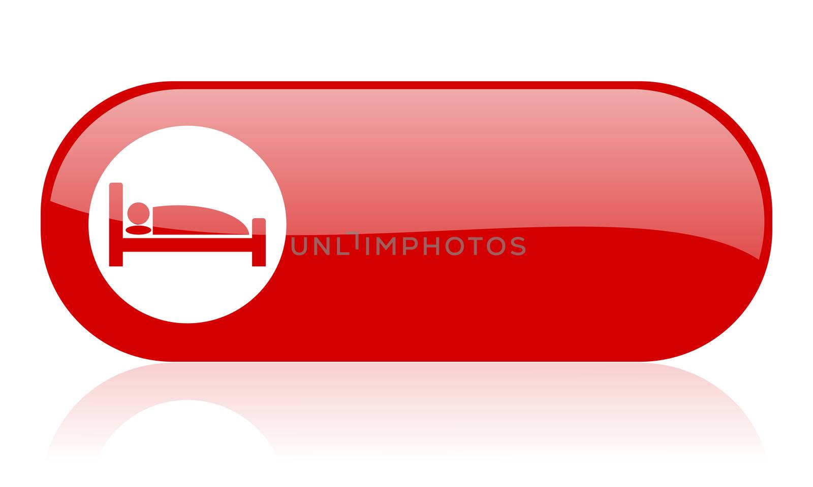 hotel red web glossy icon