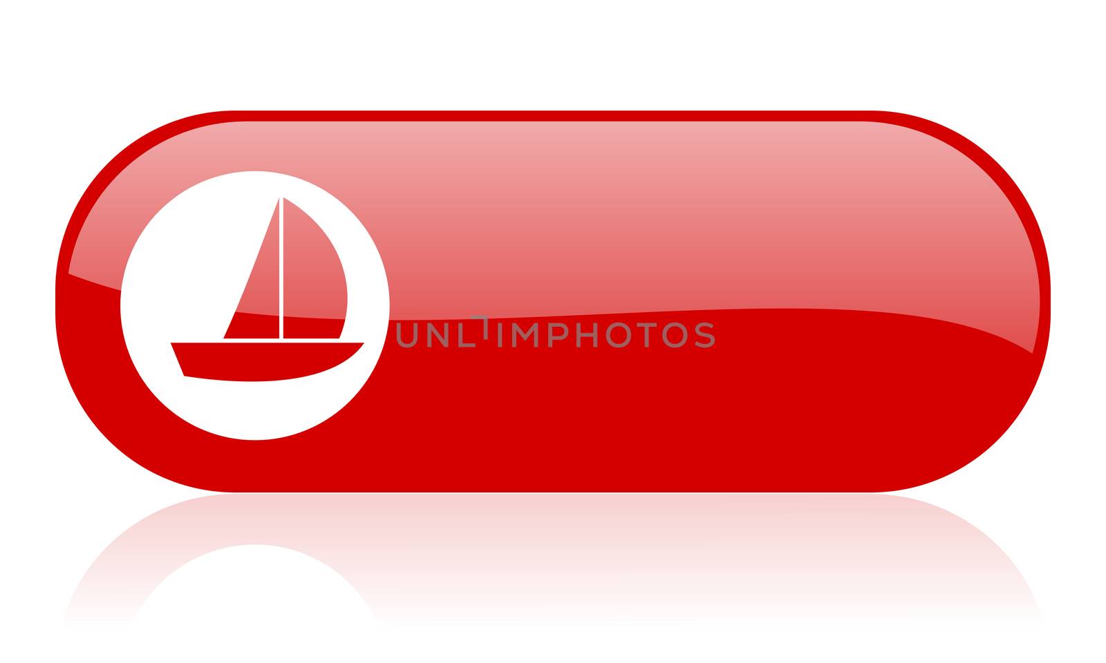 yacht red web glossy icon