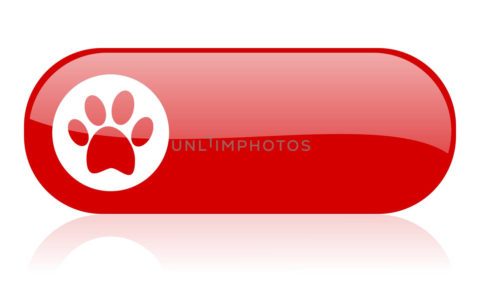 animal footprint red web glossy icon by alexwhite