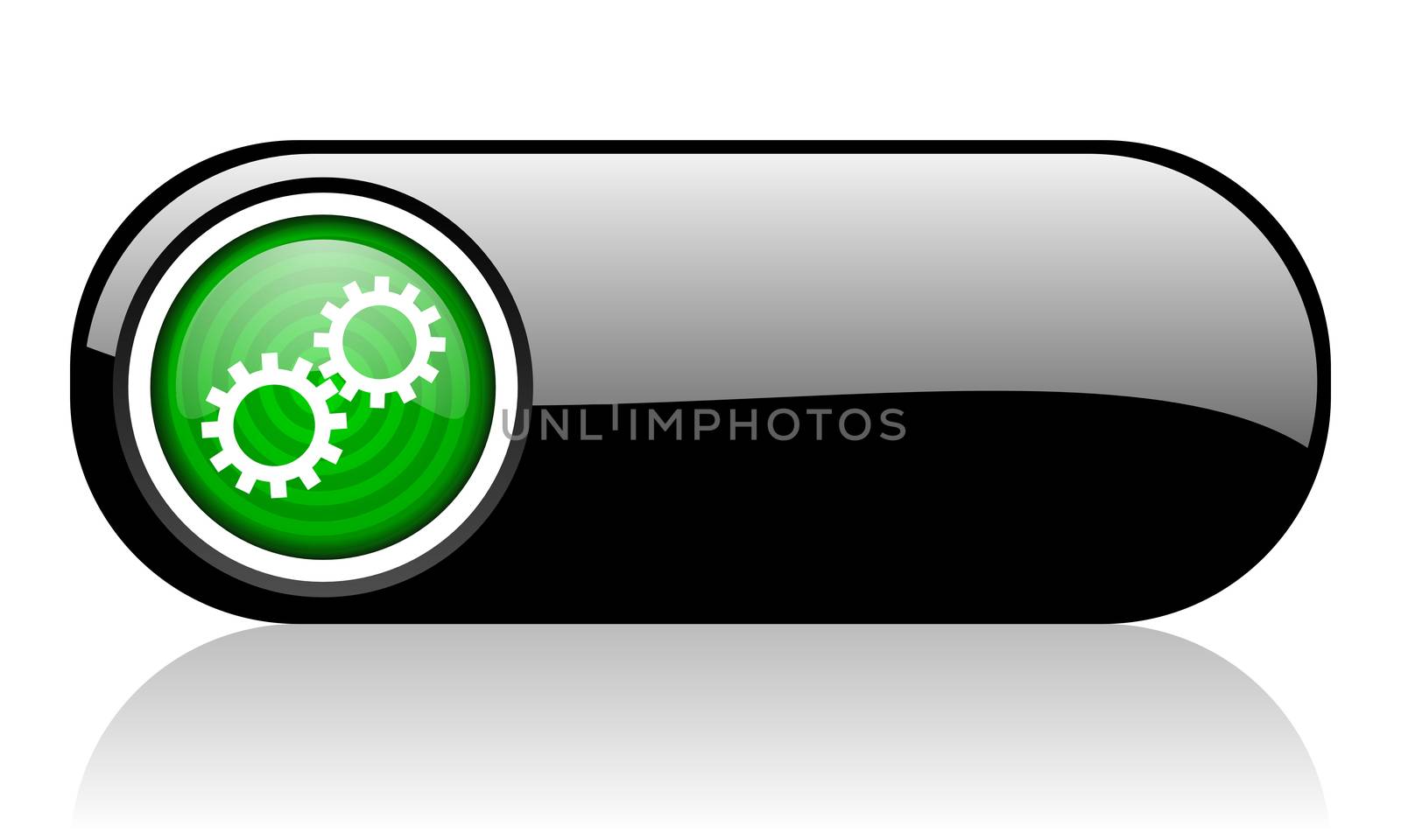 gears black and green web icon on white background by alexwhite