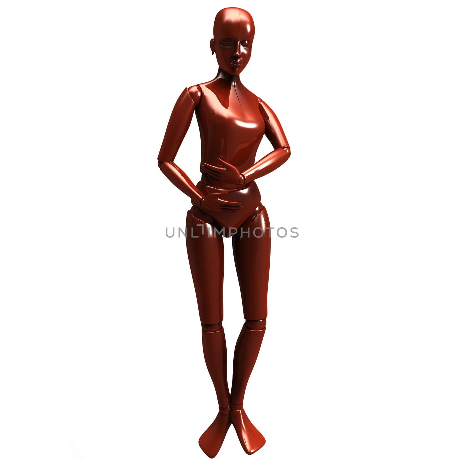  female mannequin isolated on white background