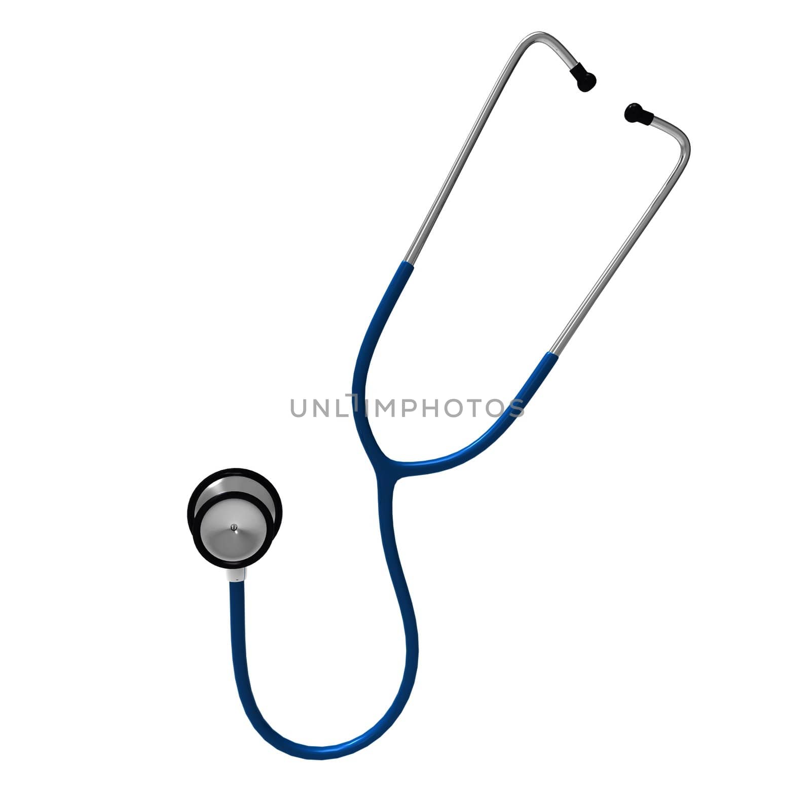 Doctor's stethoscope on a white background