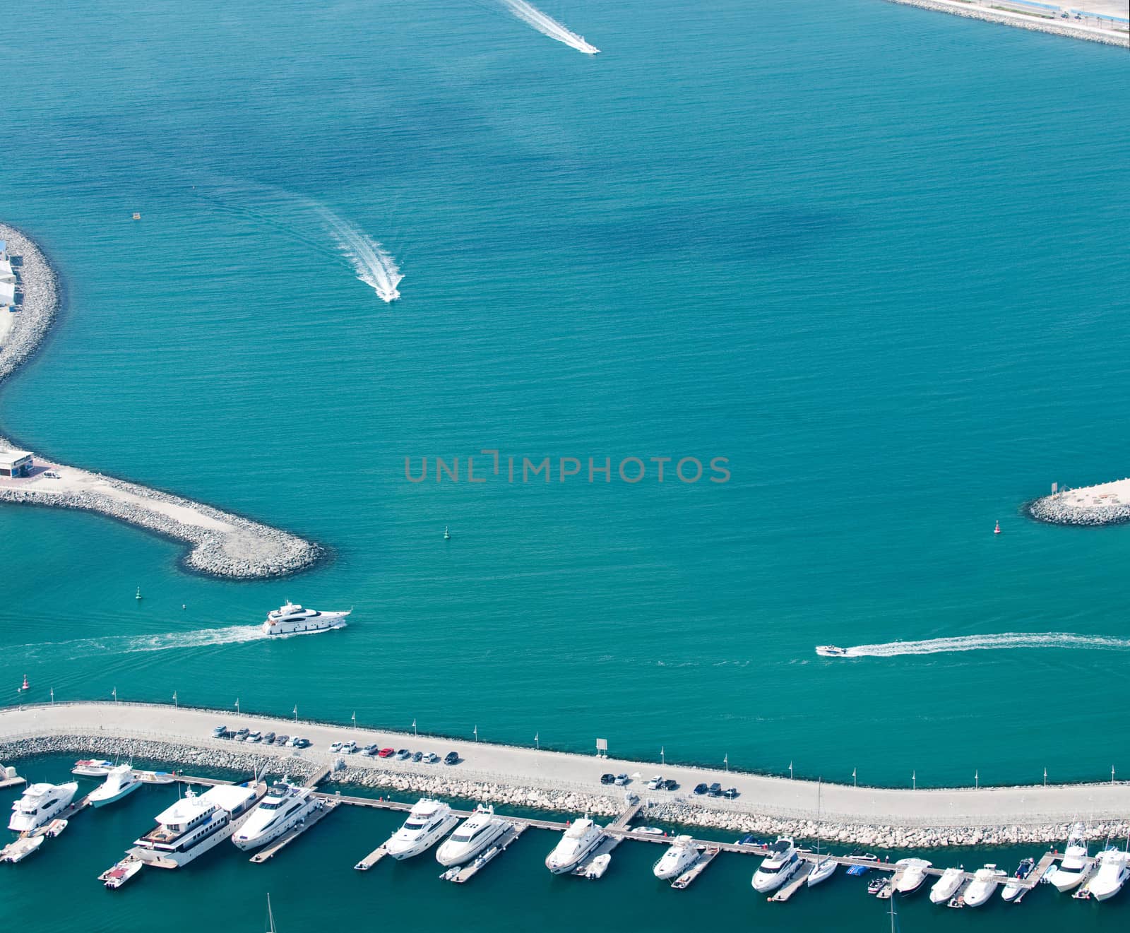 Palm Jumeirah water area, Dubai, United Arab Emirates by lexan