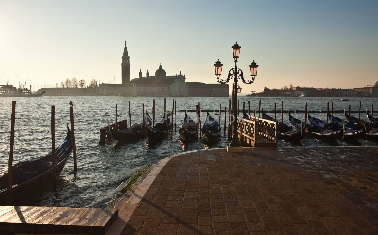 San Giorgio Maggiore view at morning light . Venice