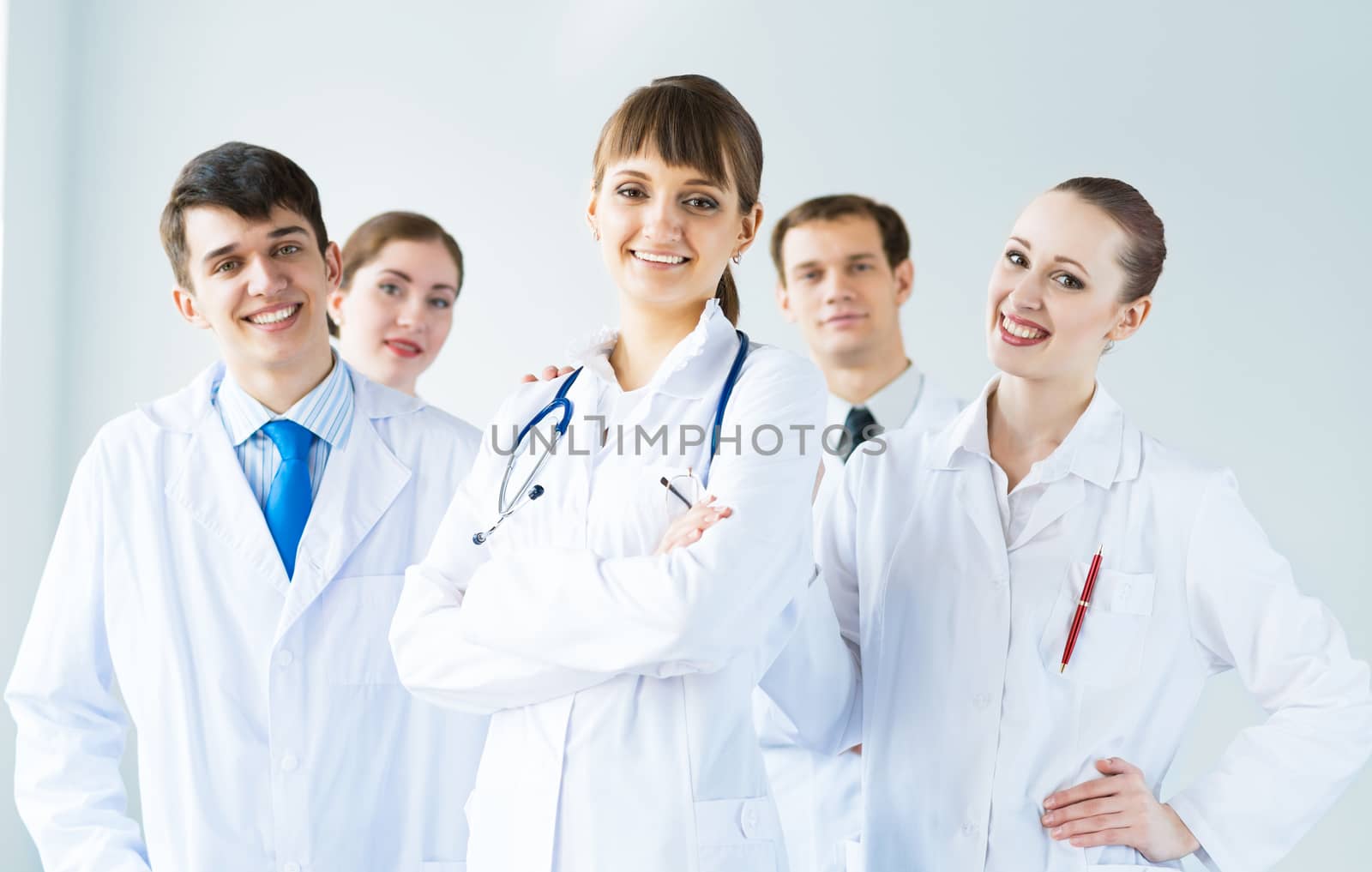 team of experienced highly qualified doctors, fold one's arms