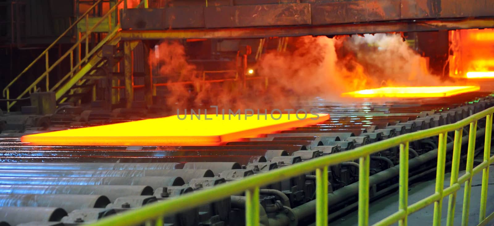 hot steel on conveyor by mady70