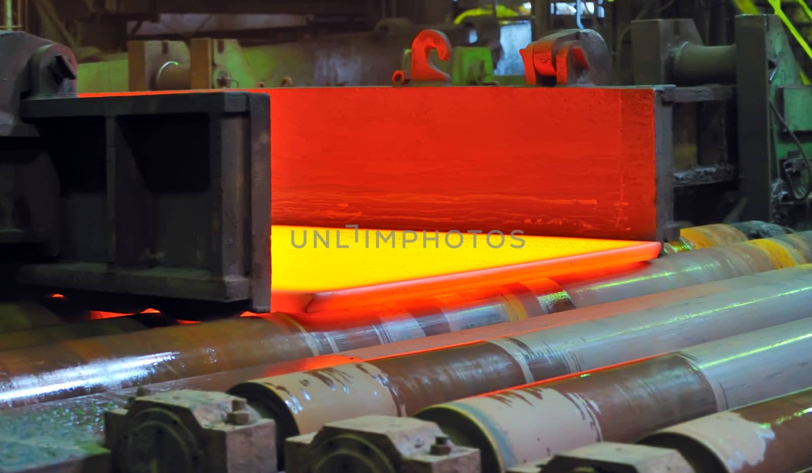 hot steel on conveyor  by mady70