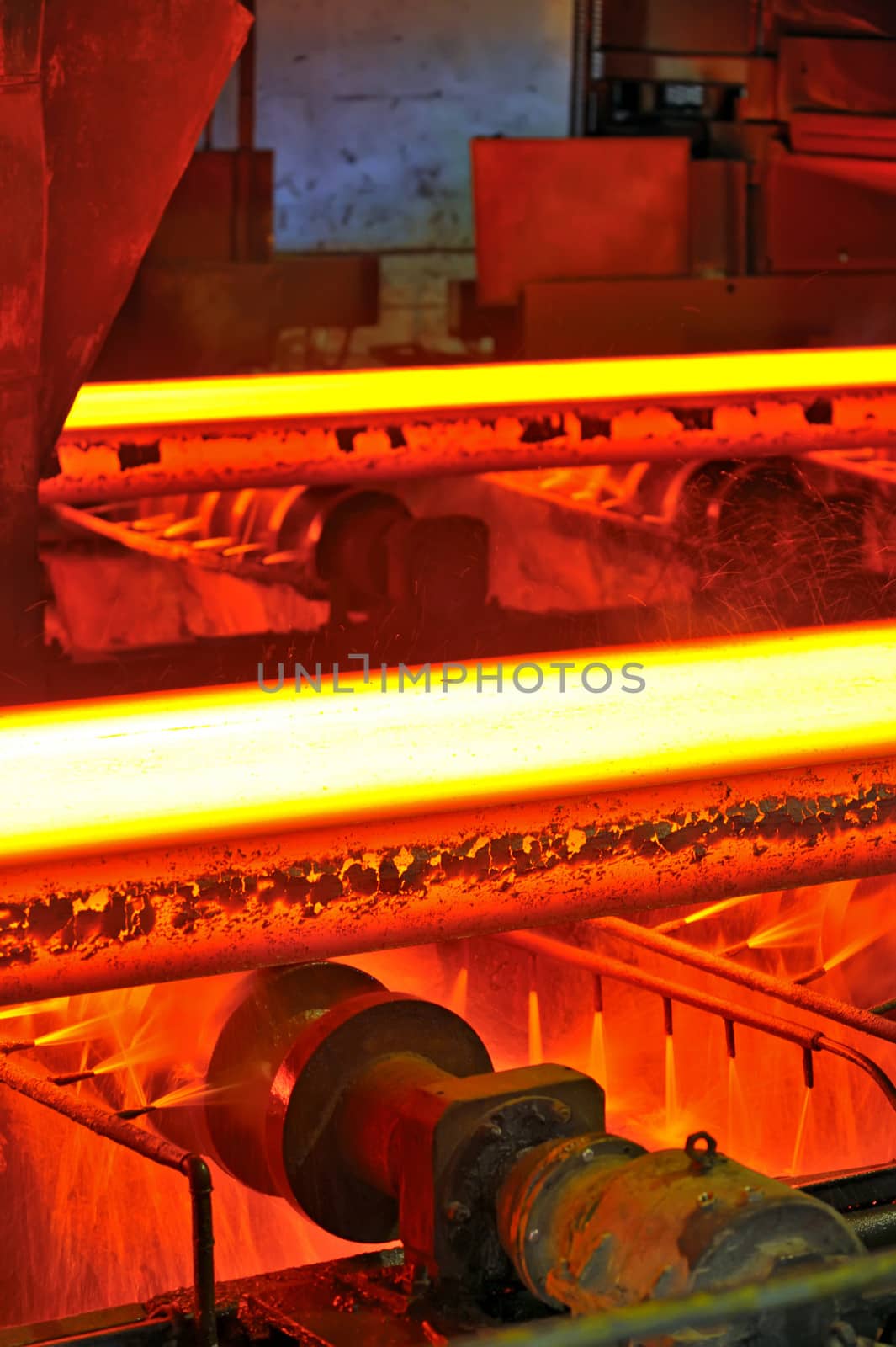 hot steel on conveyor  by mady70