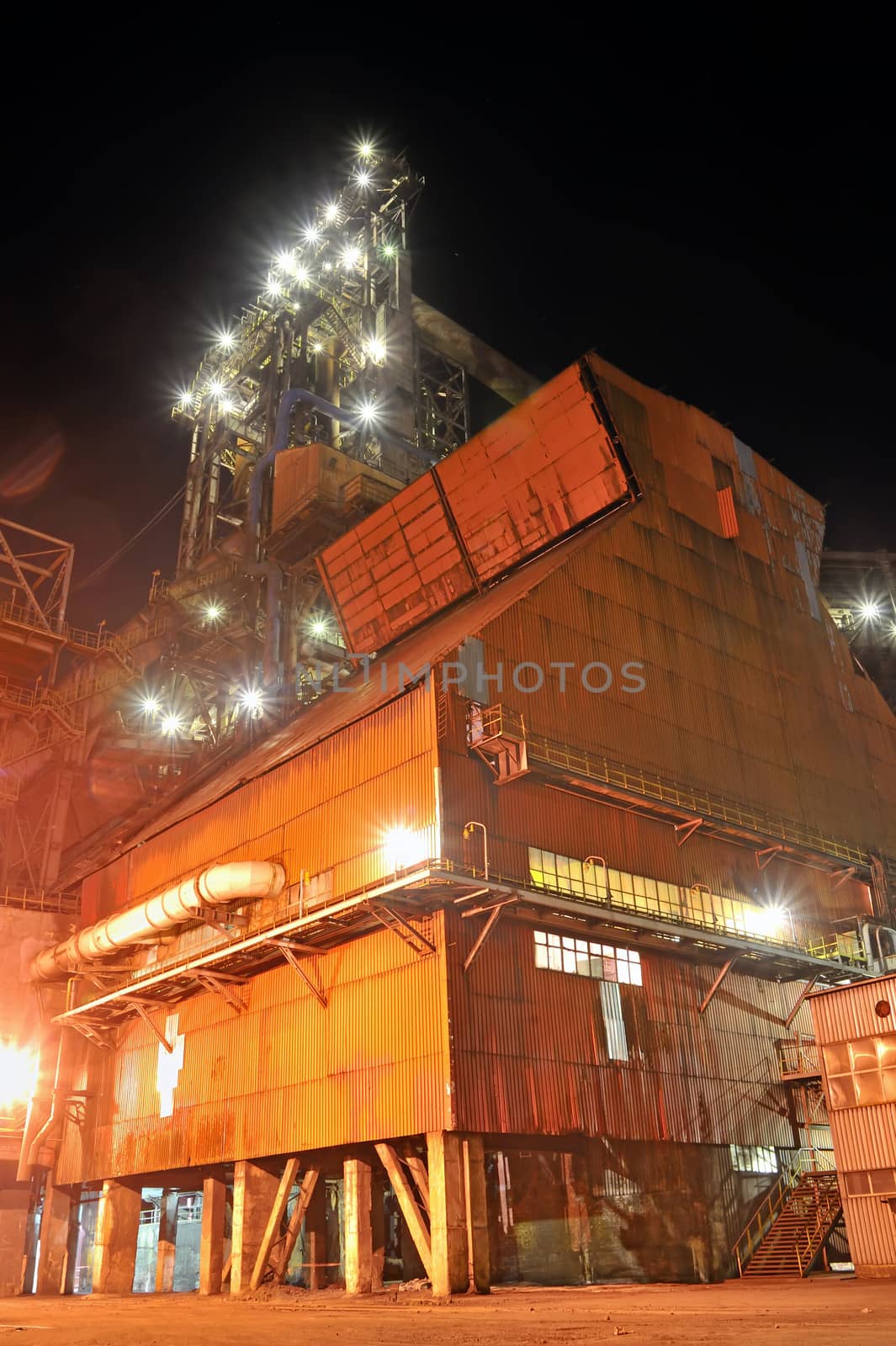 steel industry at night by mady70