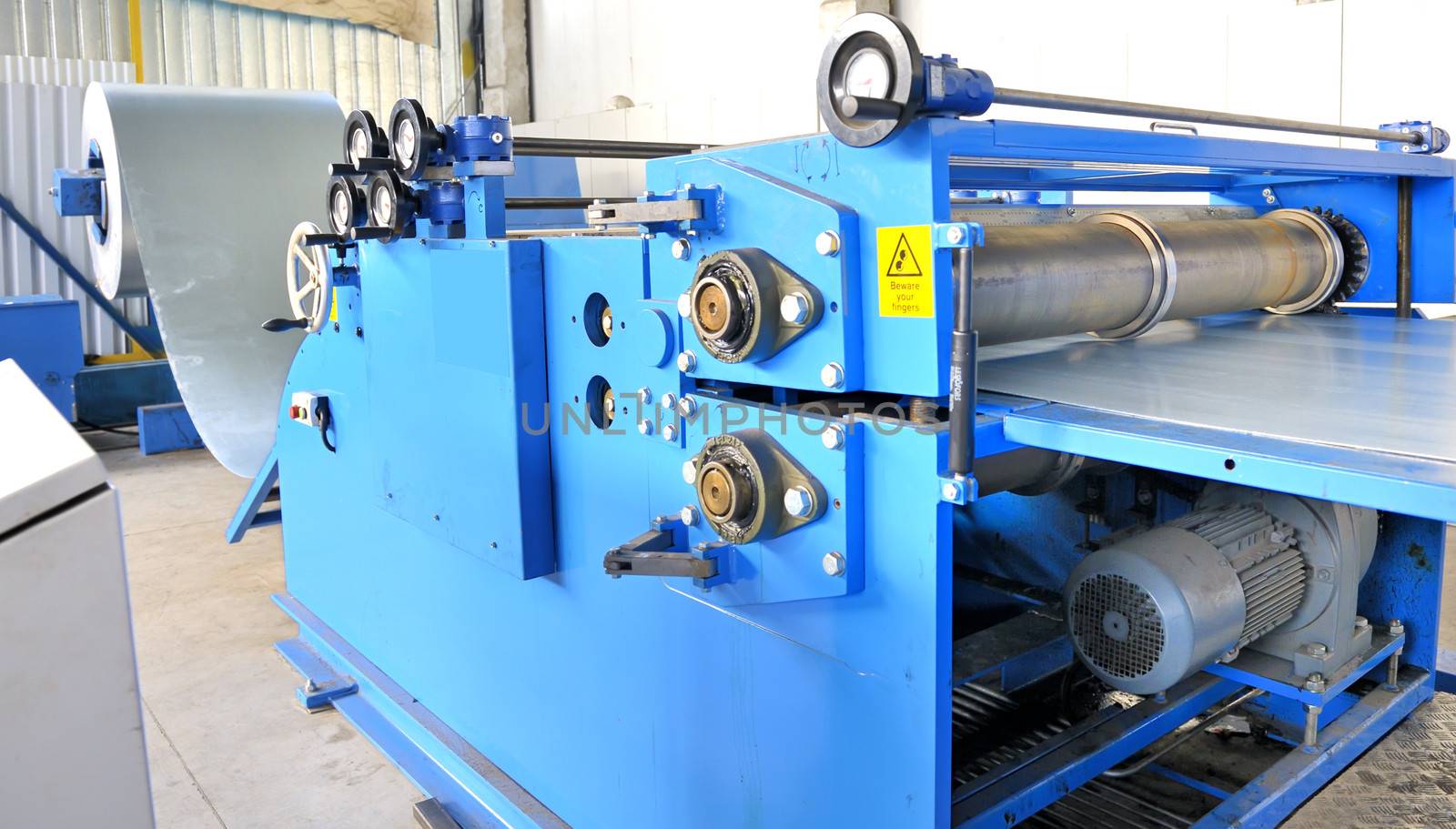 machine for rolling steel sheet in warehouse  by mady70