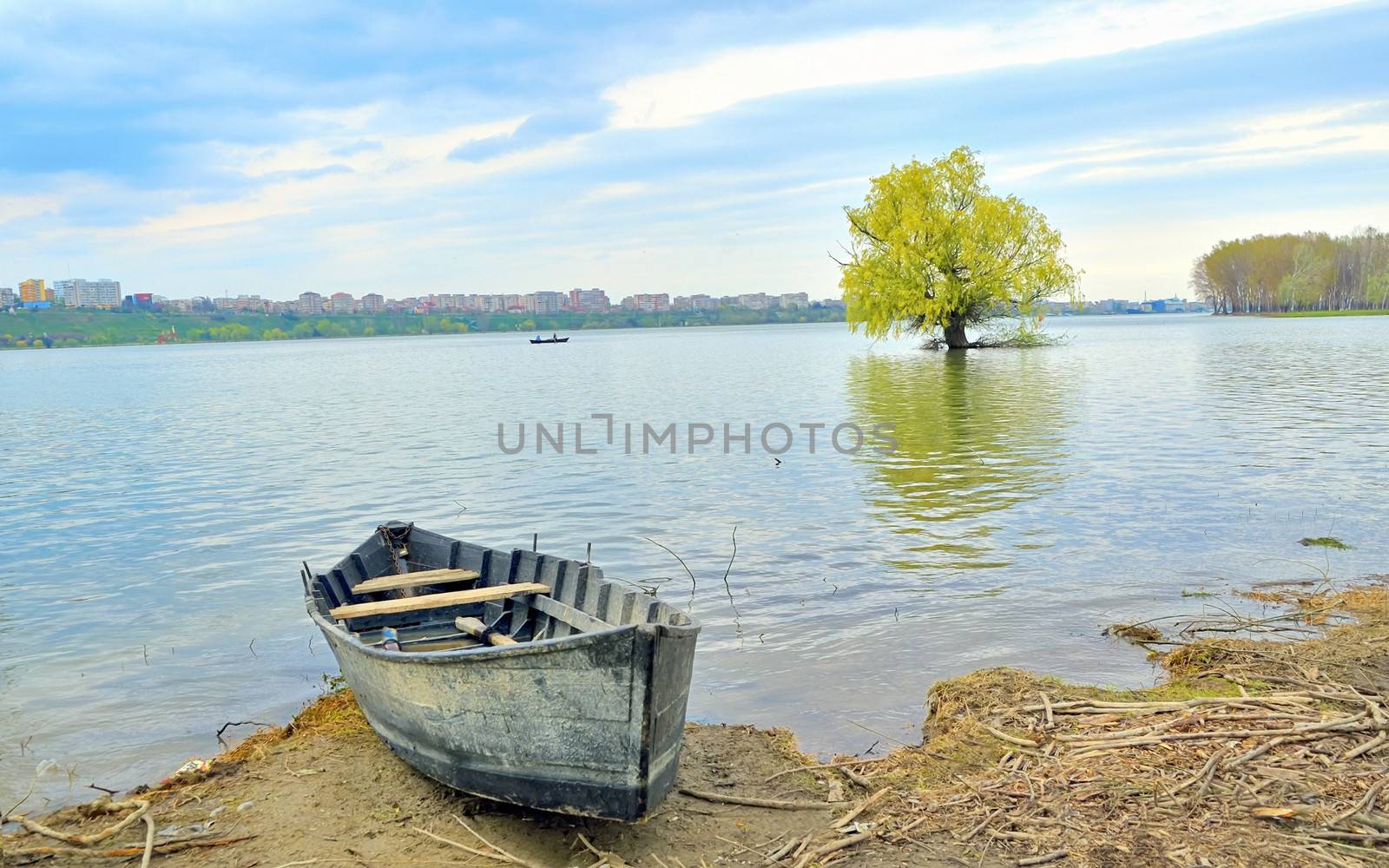 boat on shore of danube  by mady70