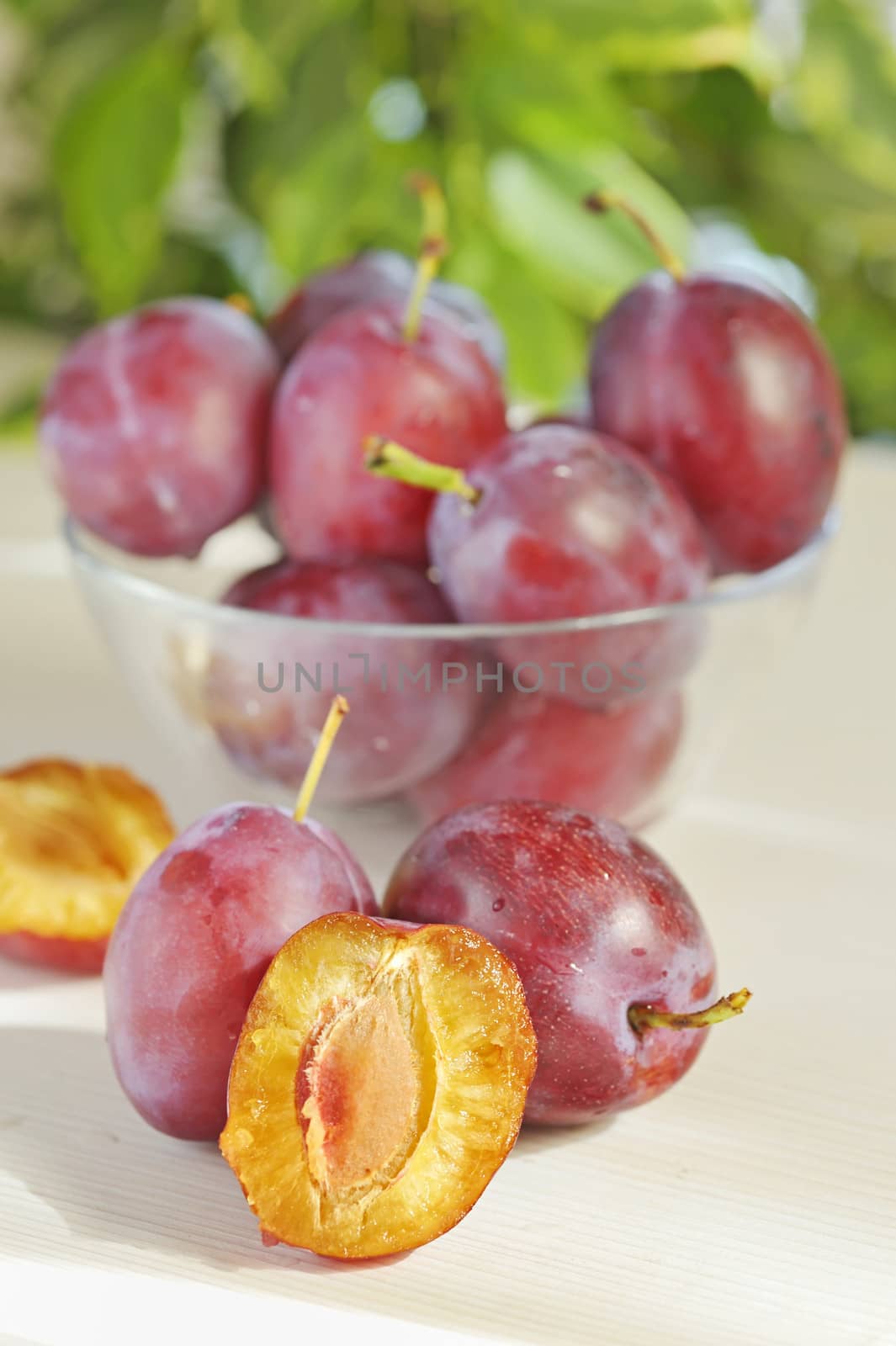 Fresh plums