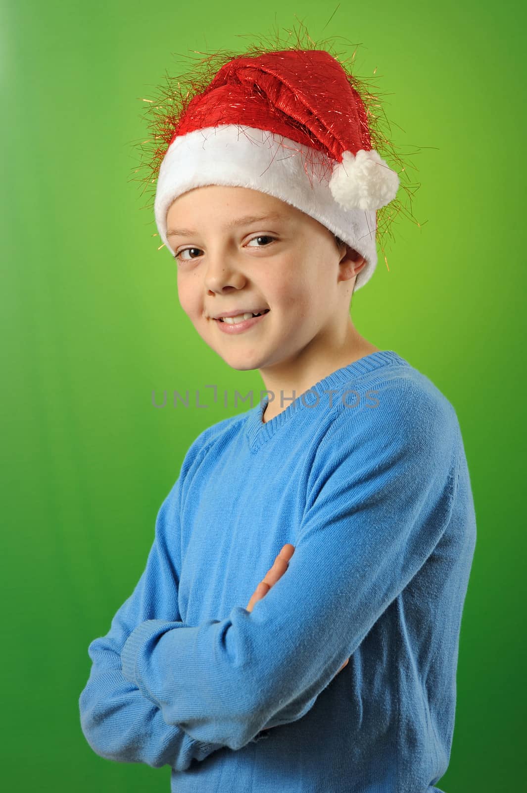 boy with Santa Claus Hat