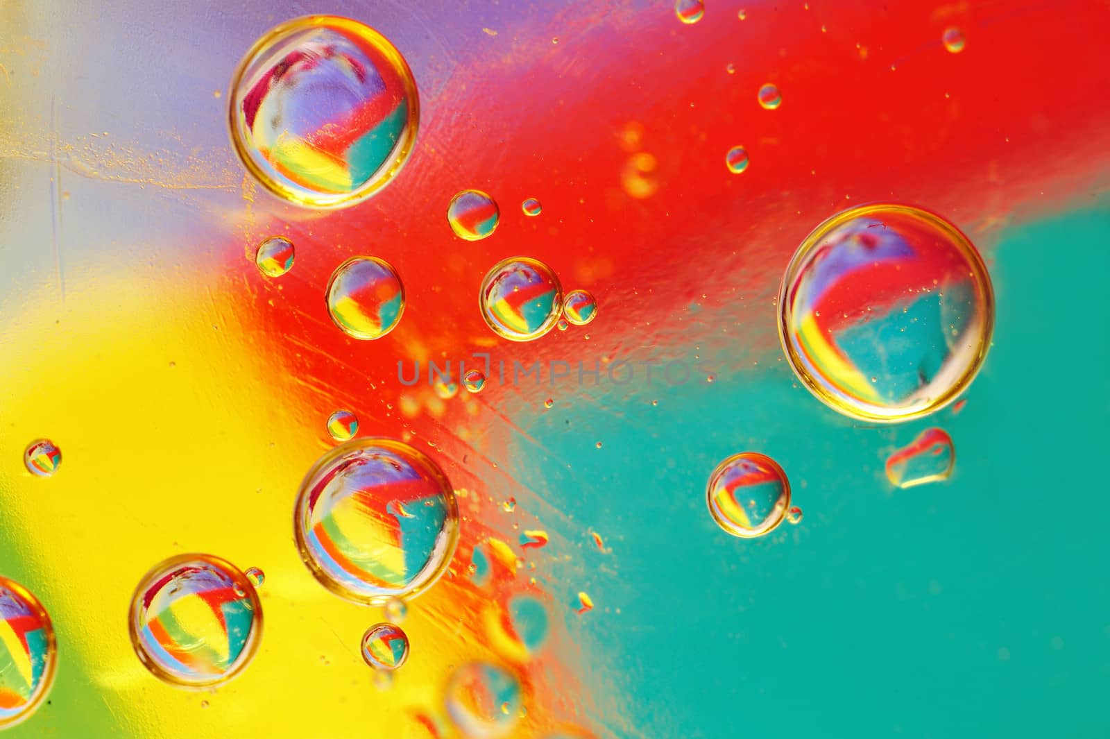 oil colored bubbles