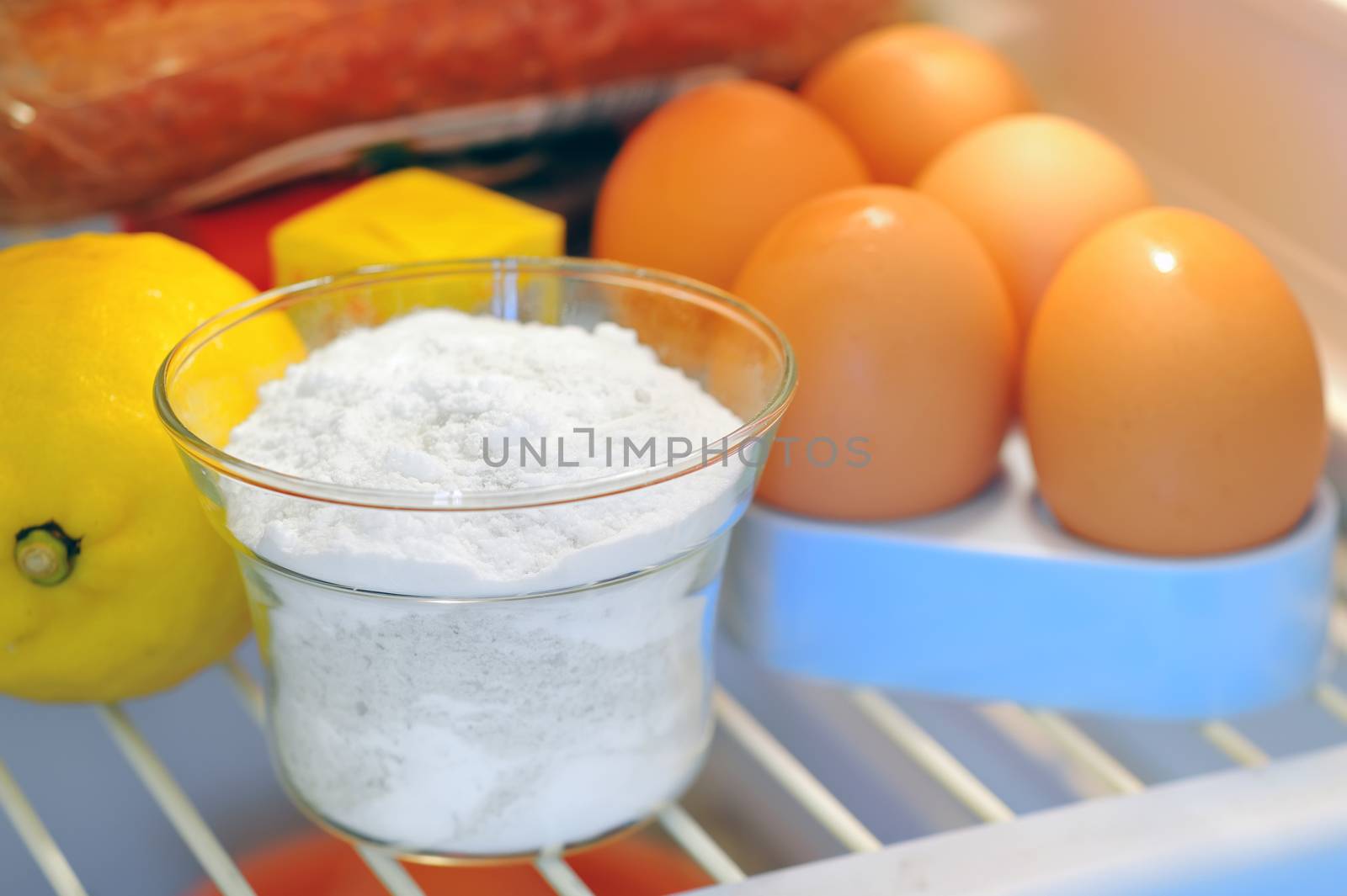 bicarbonate inside of fridge