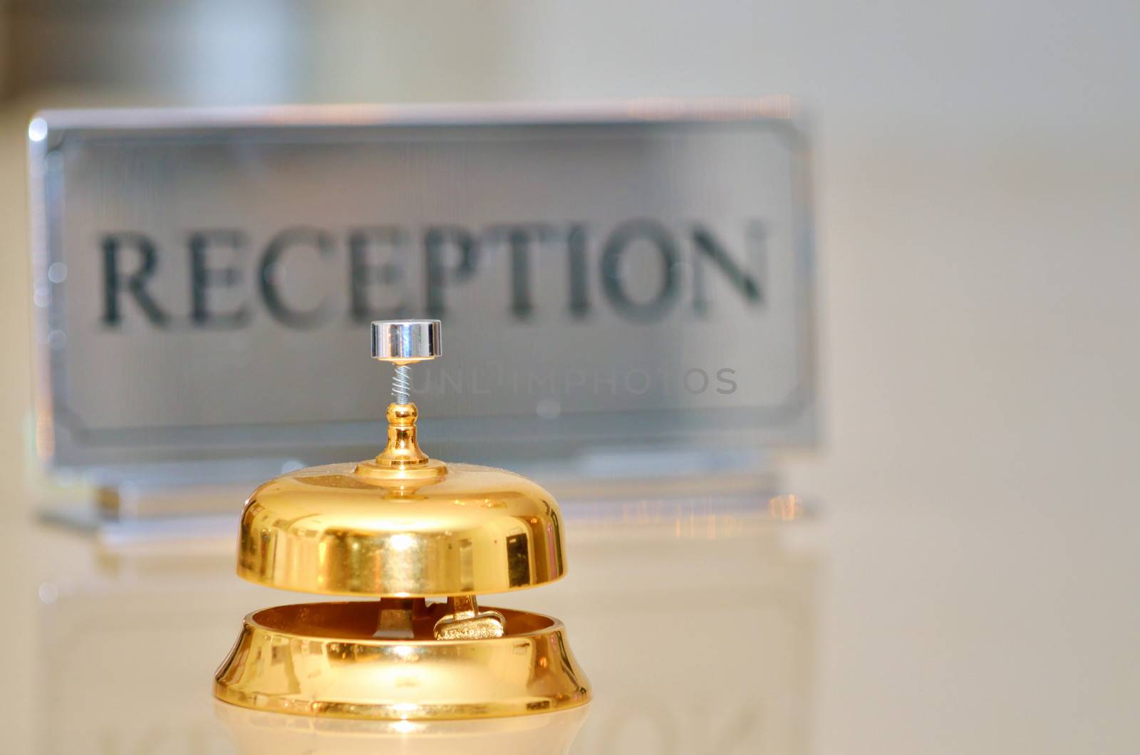 service bell on the hotel reception  by mady70