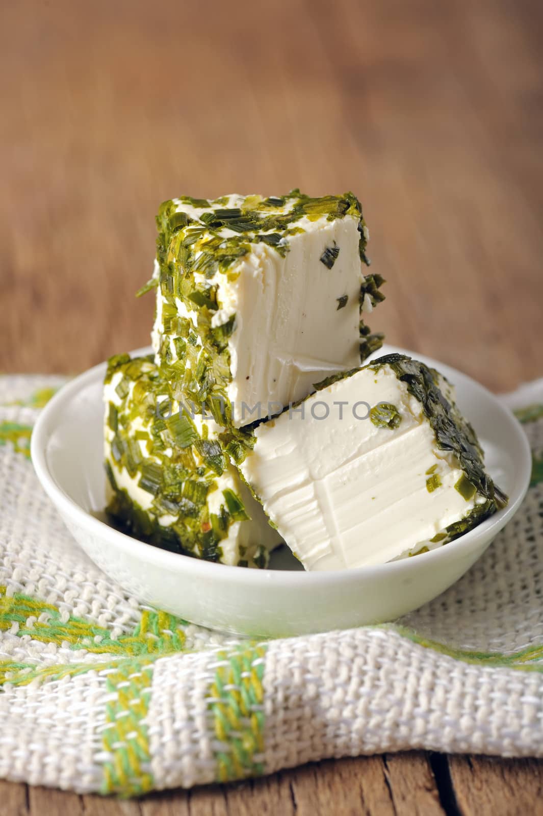 green cheese in cube shape