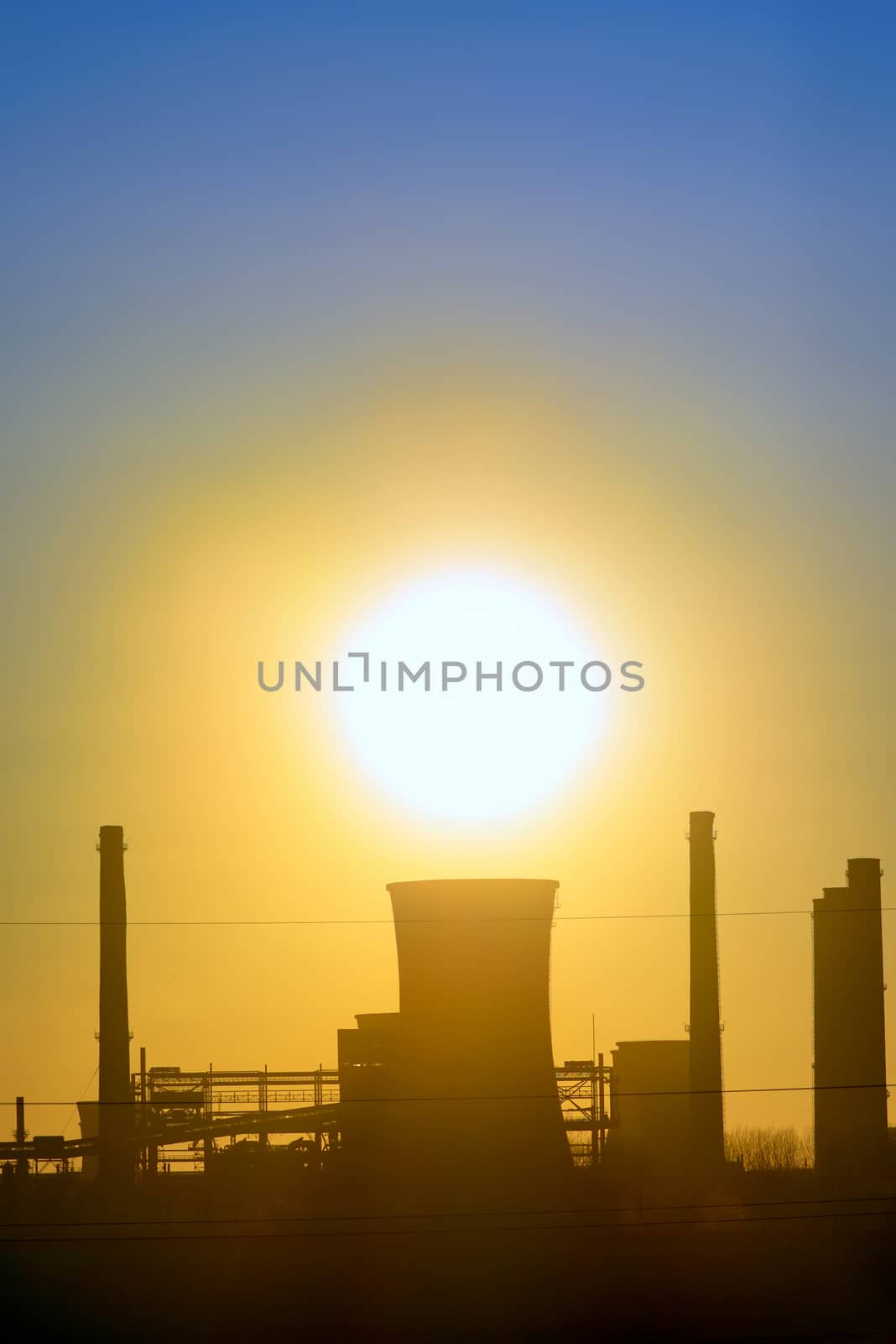 Industrial sunset shoot  in spring time