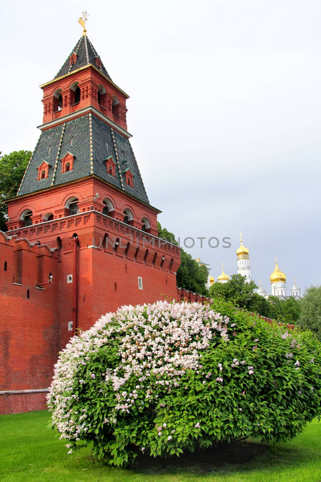 The First Unnamed Tower of Moscow Kremlin in Russia