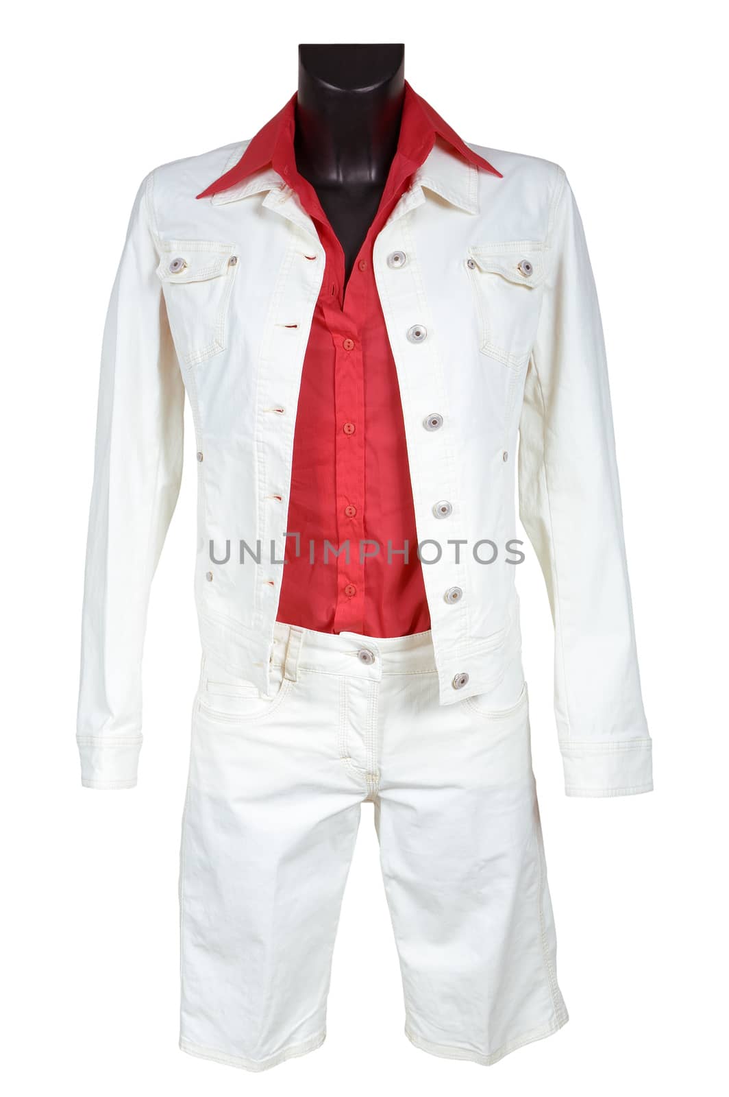 White jeans suit by terex