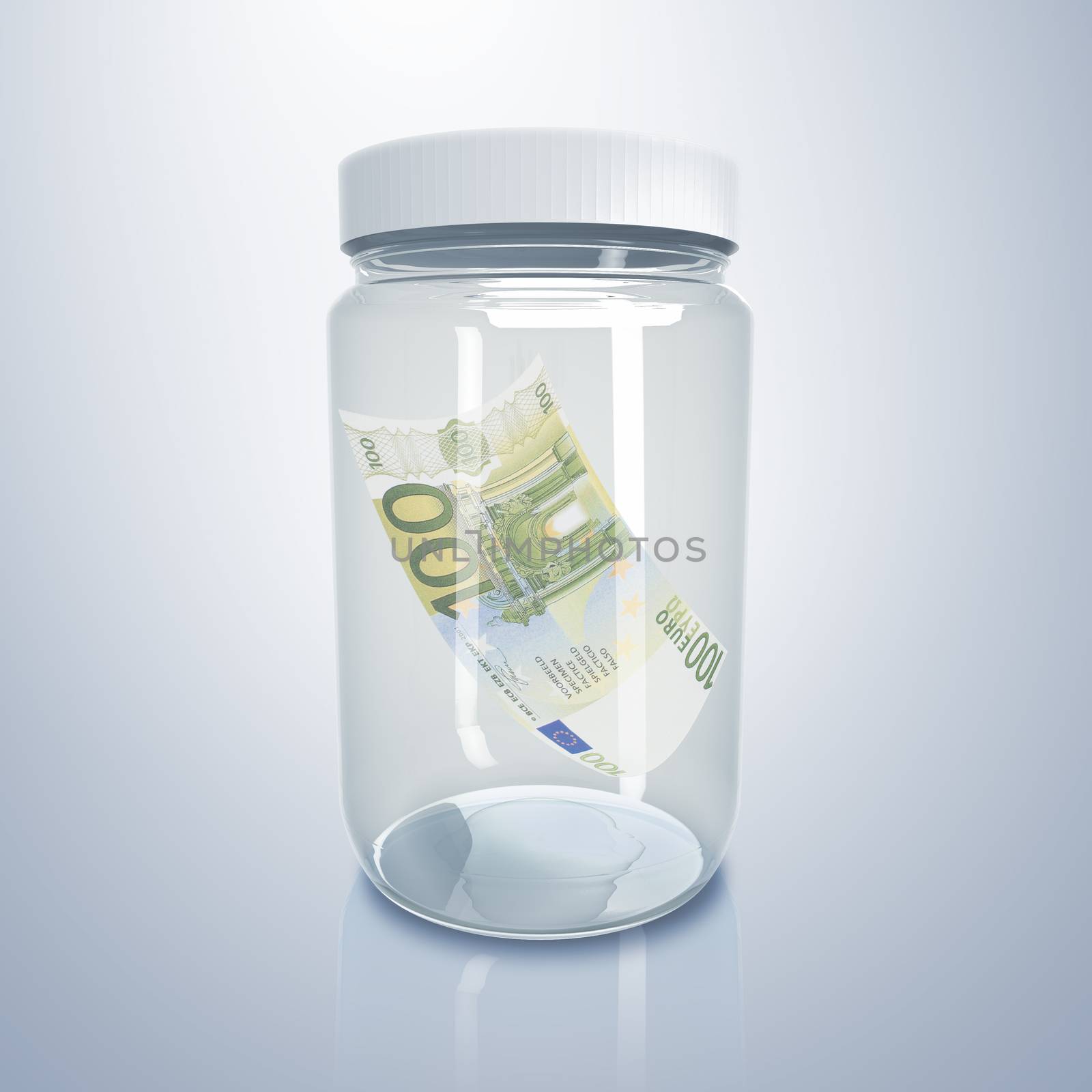 Glass jar with money by sergey_nivens