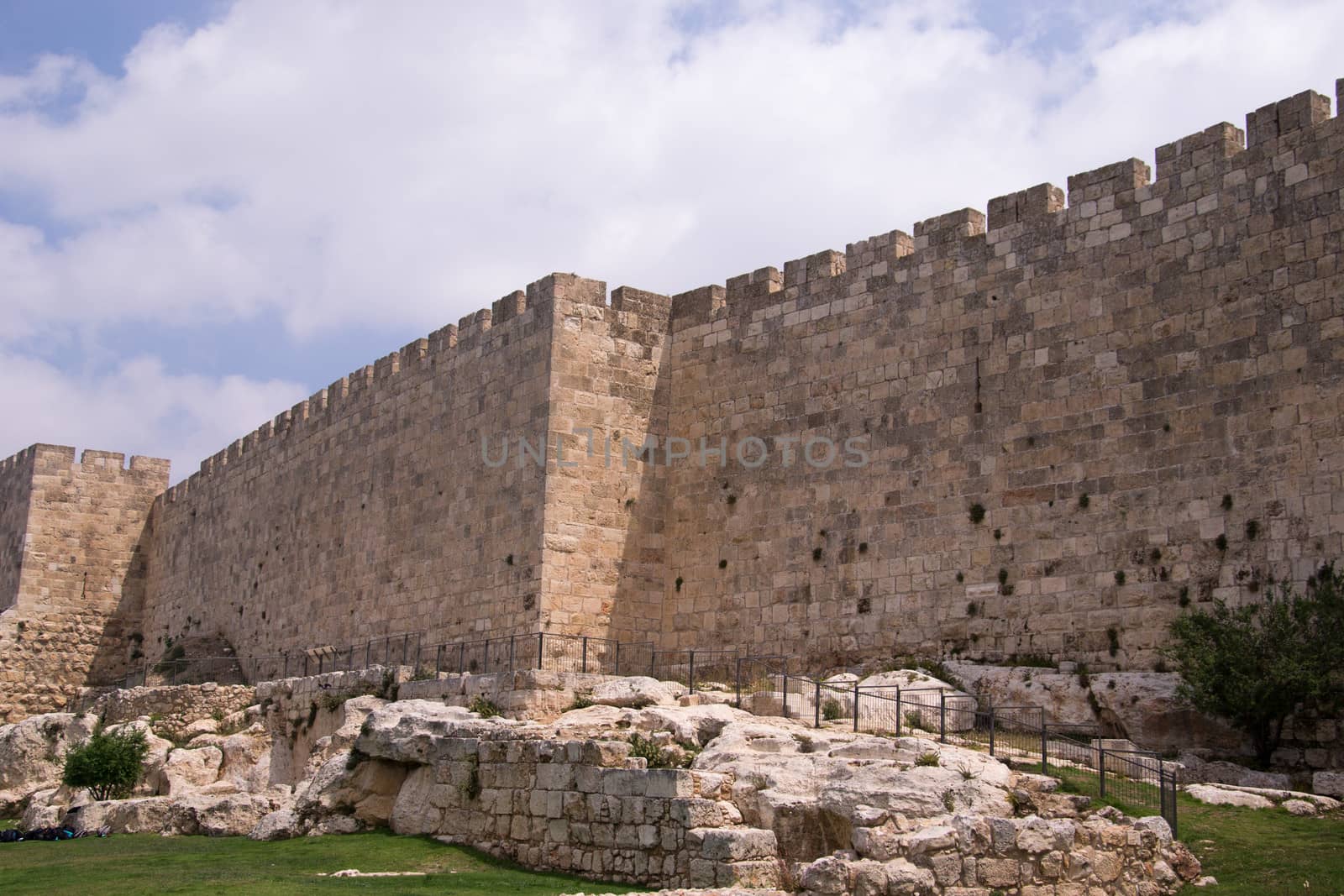 The wall of old Jerusalem.Israel