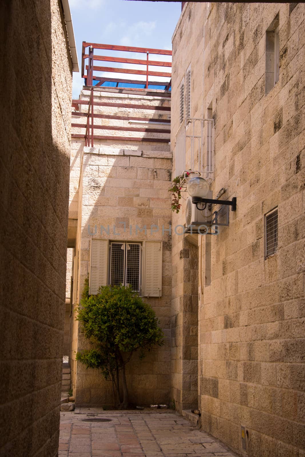 Narrow streets of old city.Jerusalem