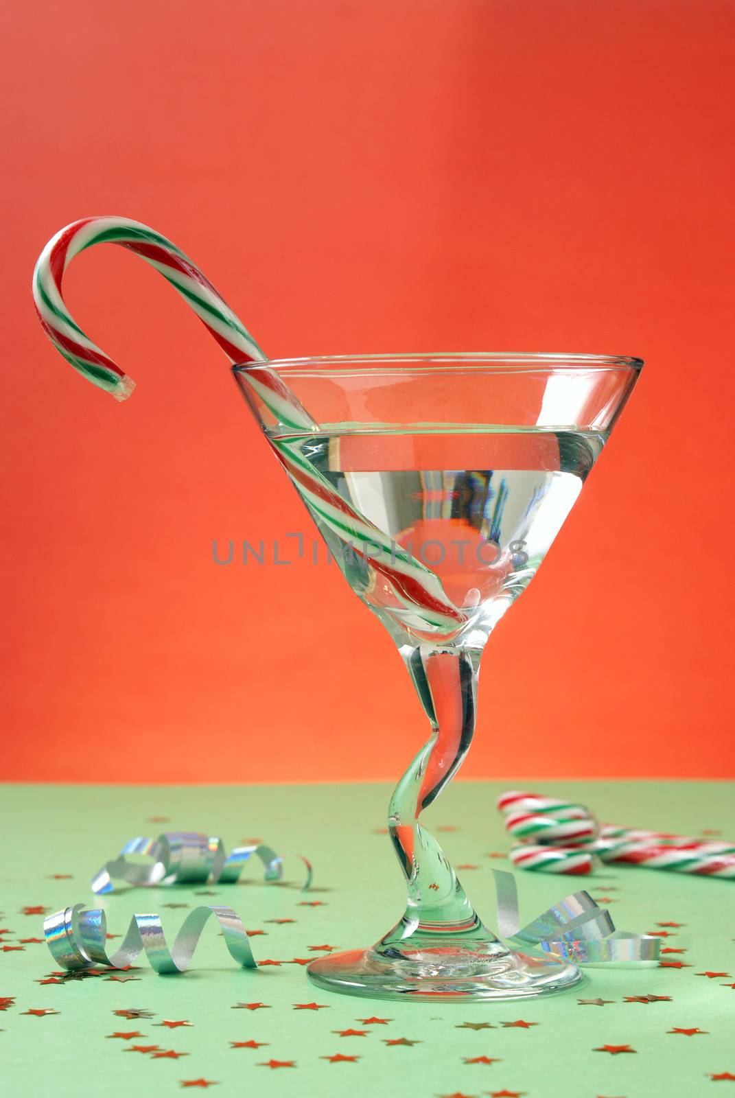 A festive candycane cocktail for the holiday season.