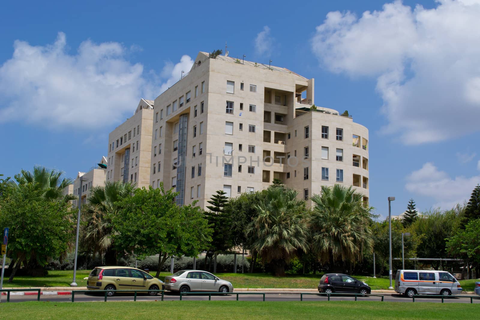 View of buildings on the Tel Aviv street,Israel