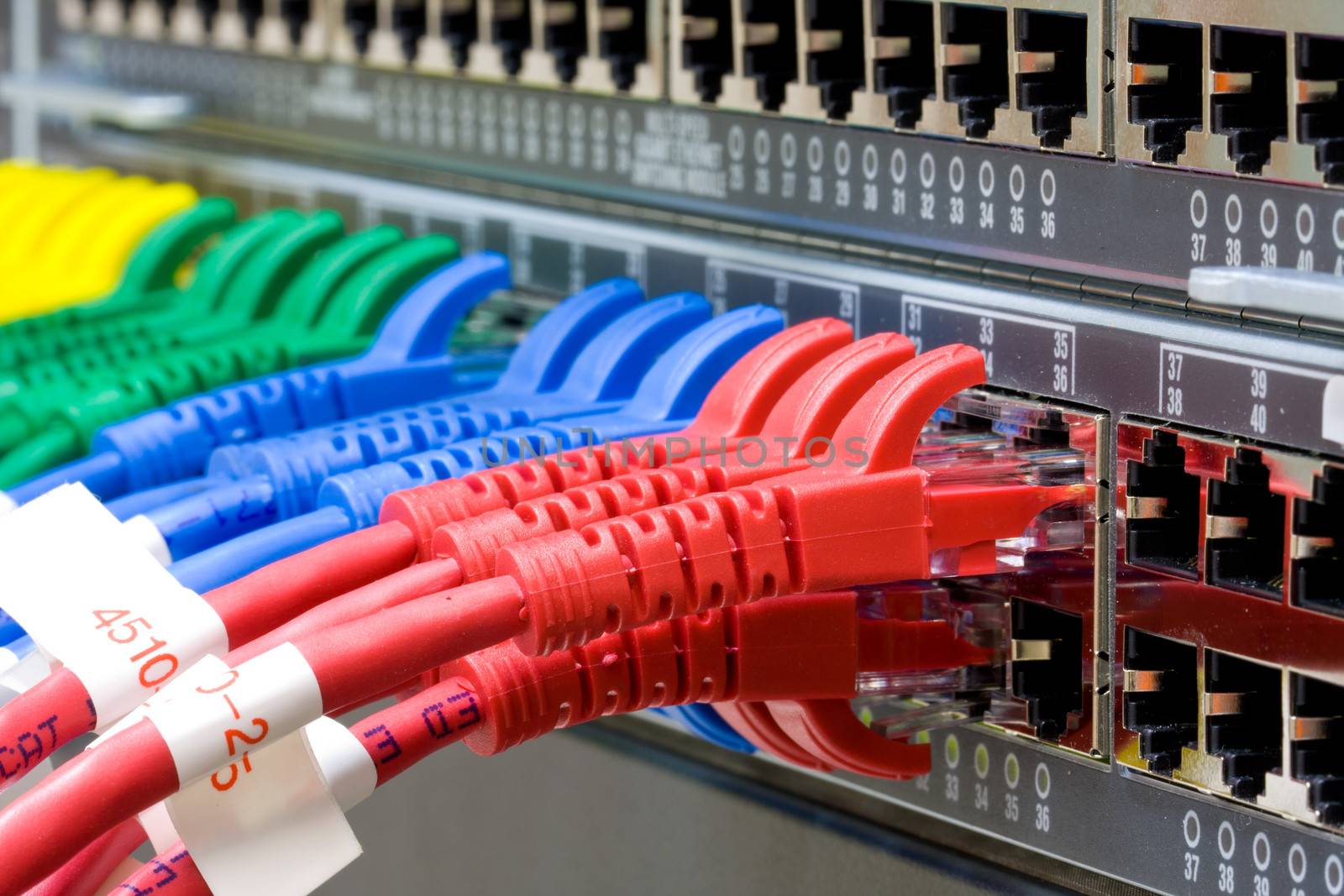 Network switch and UTP ethernet cables