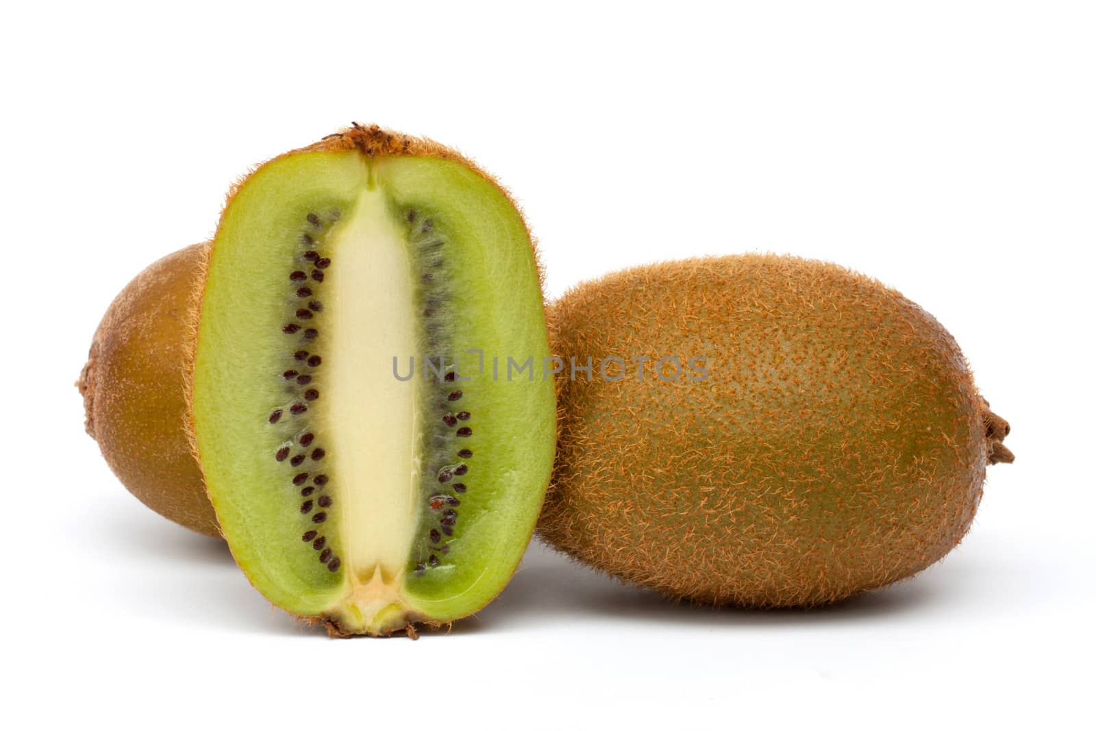 kiwi fruit isolated on white background by myrainjom01