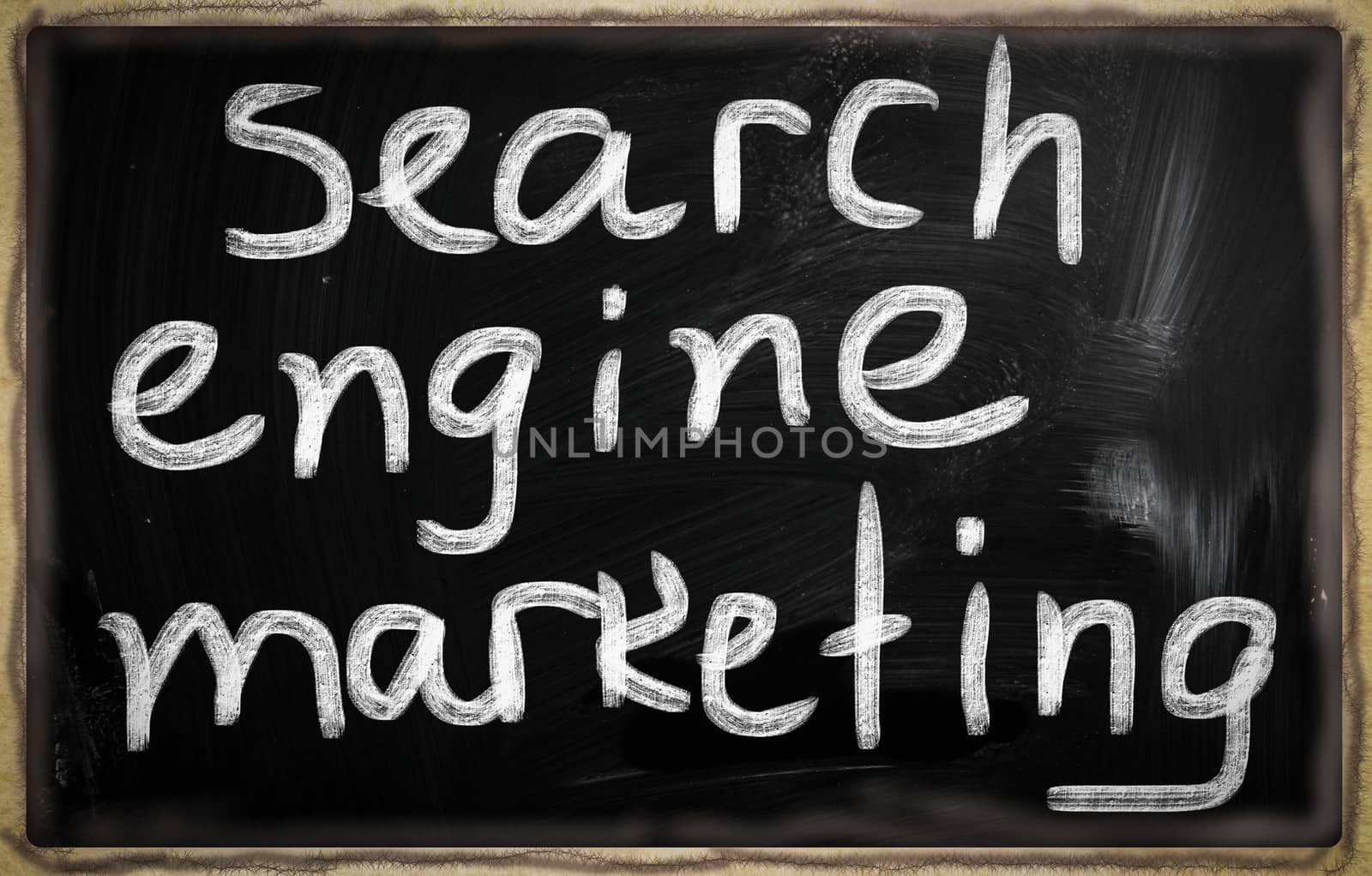 social media concept - text on a blackboard.