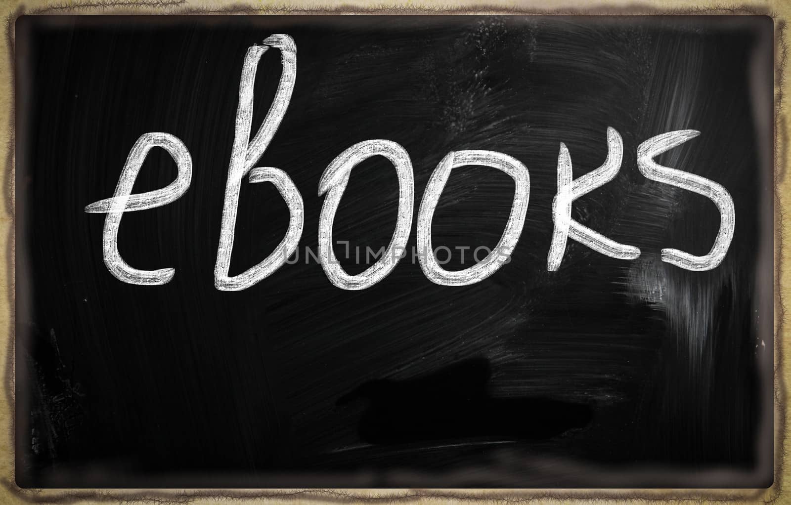 social media concept - text on a blackboard.
